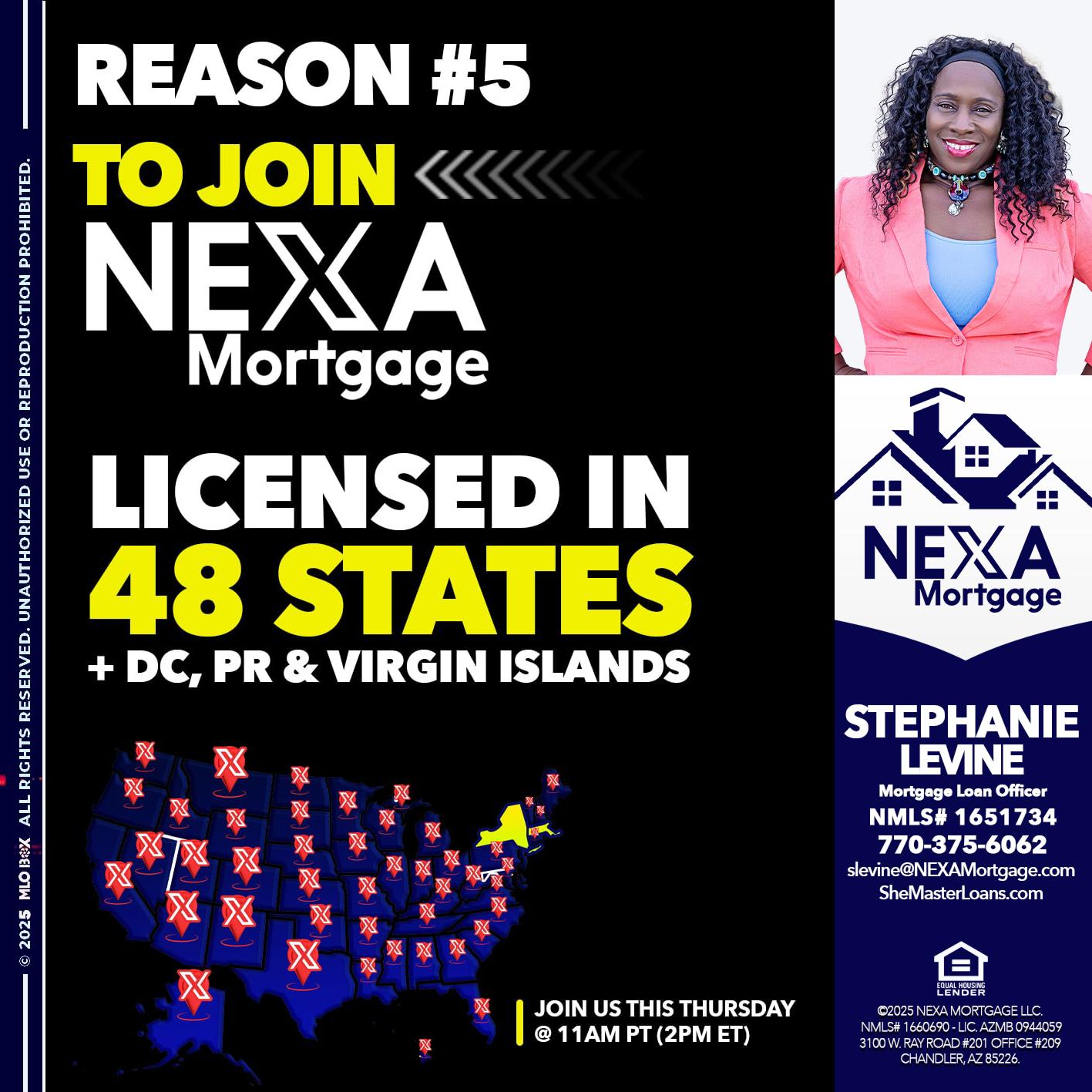 REASON 5 - Stephanie Levine -Mortgage Loan Officer