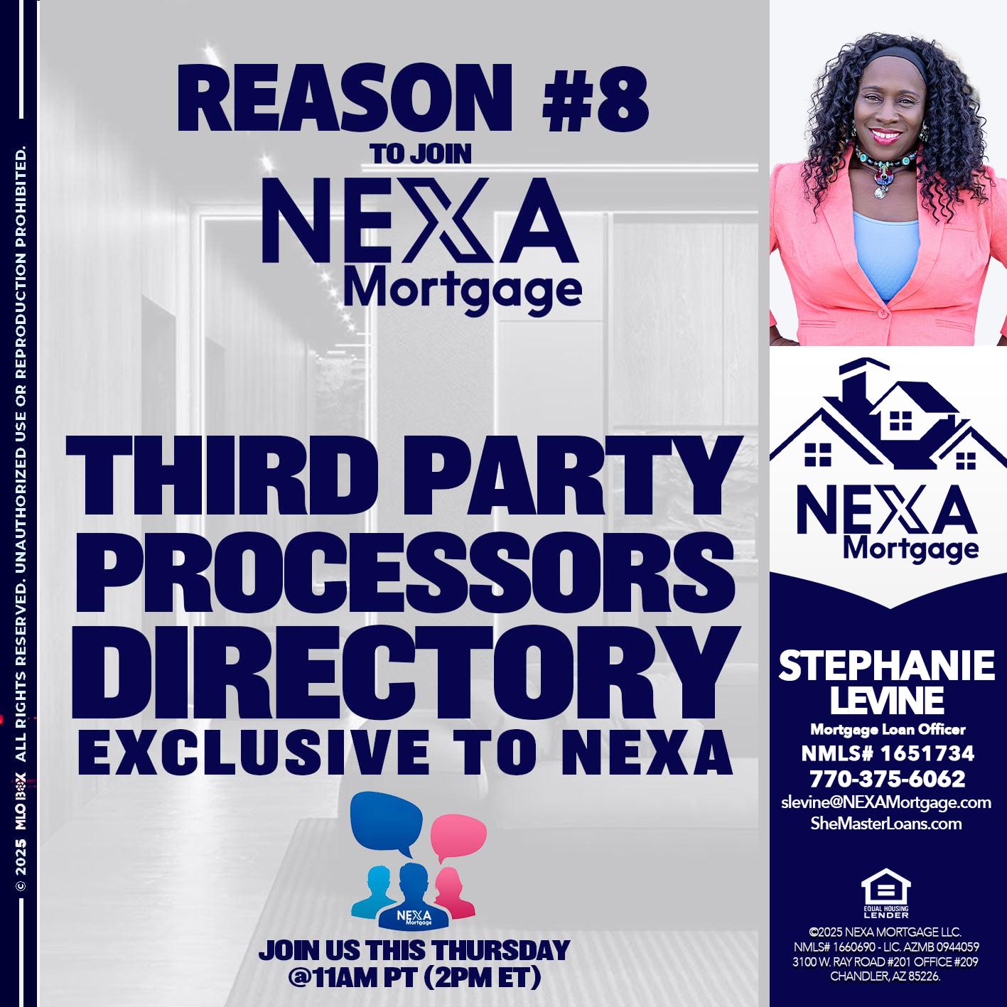 REASON 8 - Stephanie Levine -Mortgage Loan Officer