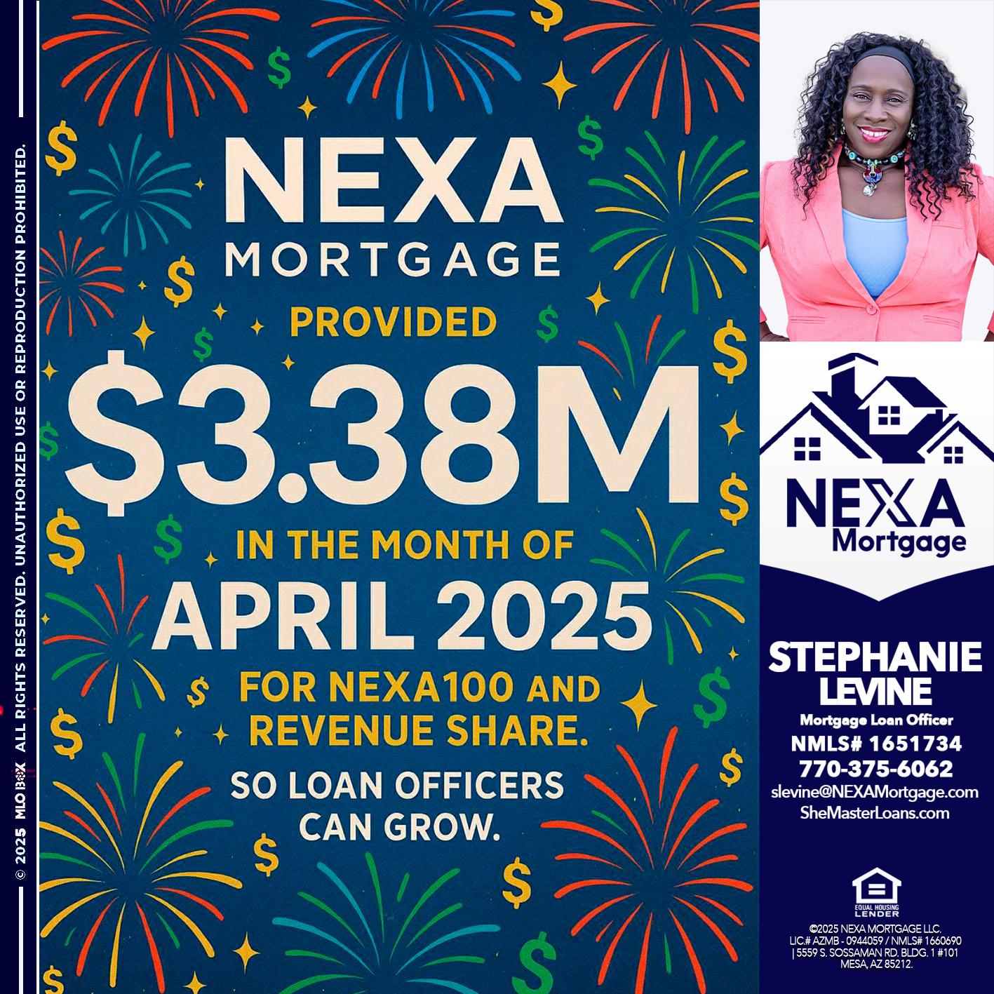 $3.38M - Stephanie Levine -Mortgage Loan Officer