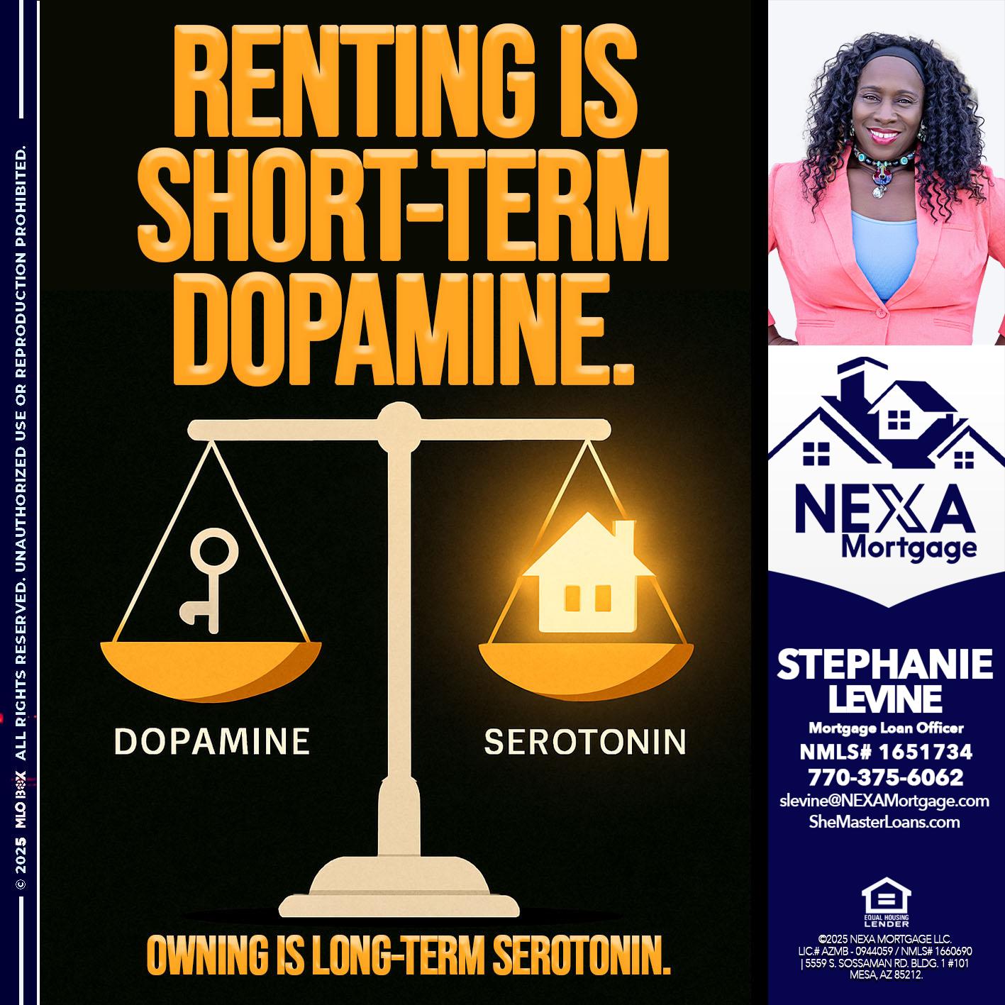 RENTING IS SHORT TERM - Stephanie Levine -Mortgage Loan Officer