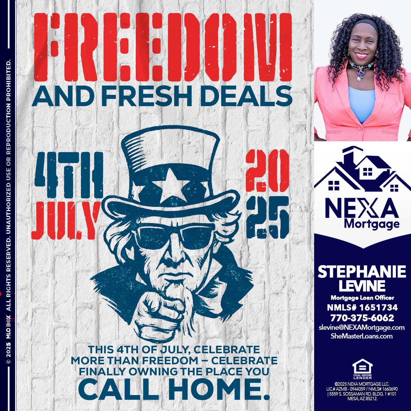 FREEDOM - Stephanie Levine -Mortgage Loan Officer