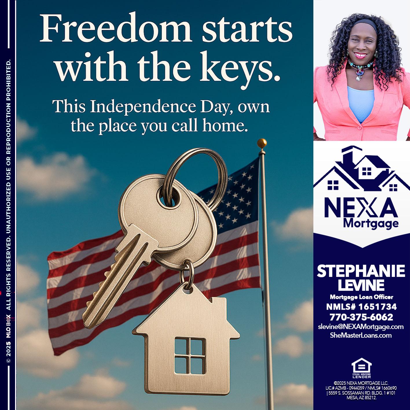 FREEDOM STARTS - Stephanie Levine -Mortgage Loan Officer