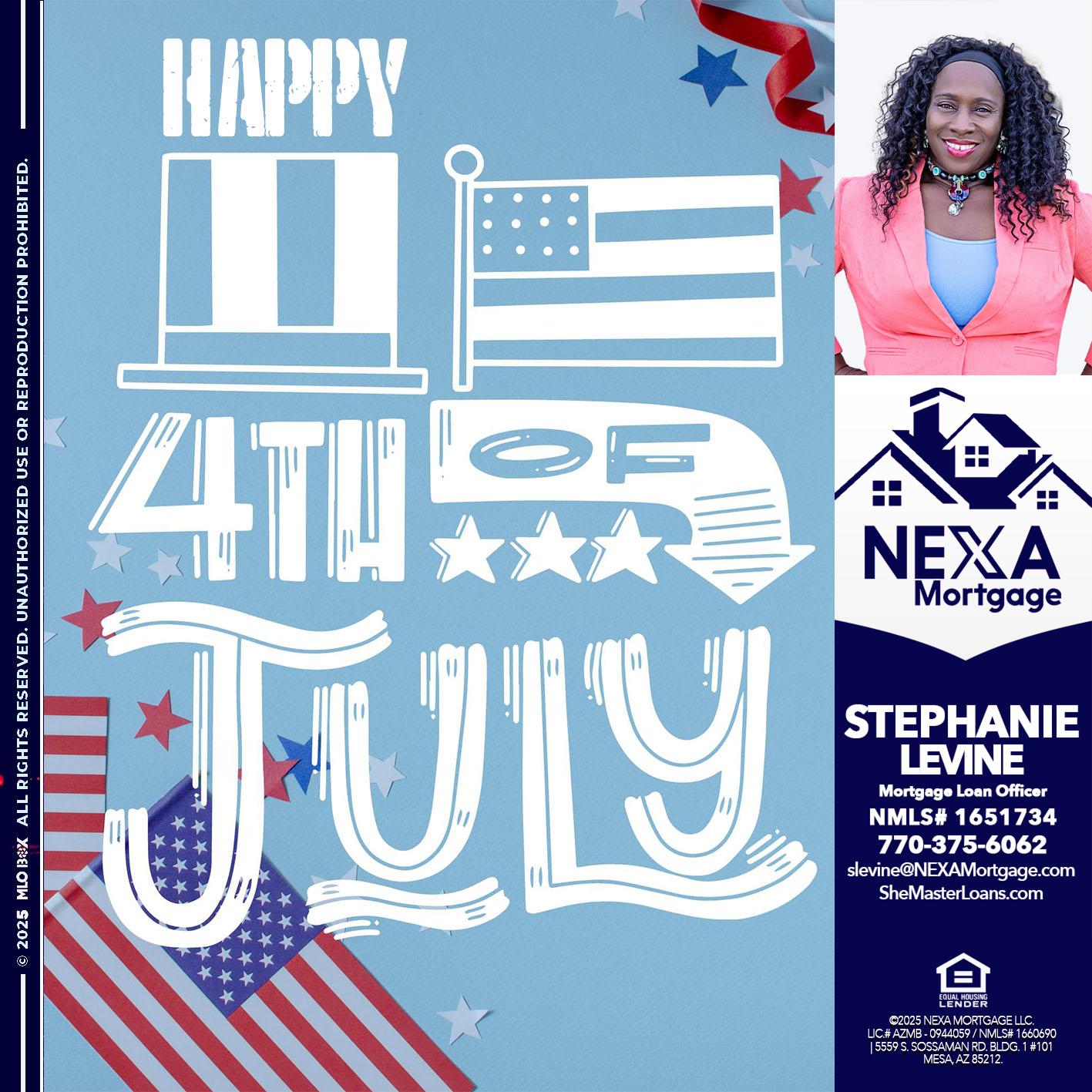 happy 4th of july - Stephanie Levine -Mortgage Loan Officer