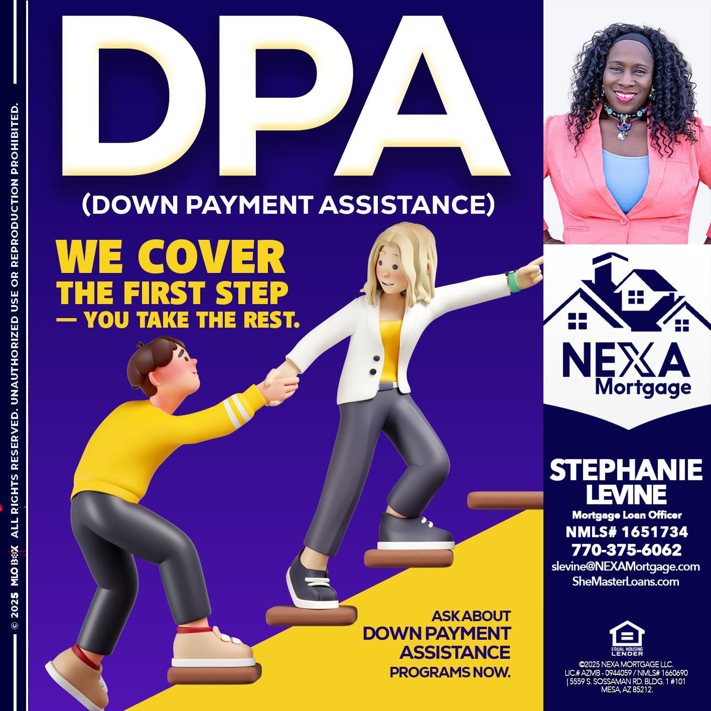 DPA LOANS - Stephanie Levine -Mortgage Loan Officer