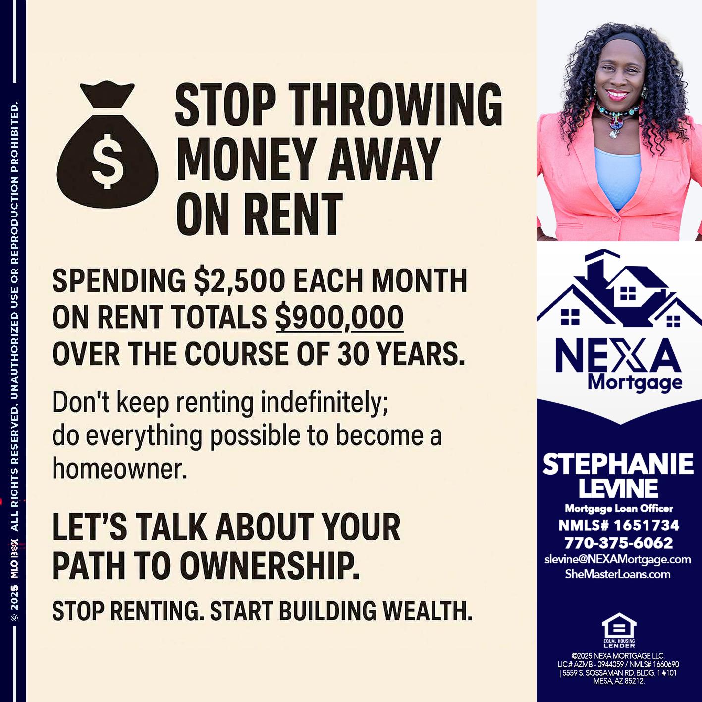 STOP THROWING - Stephanie Levine -Mortgage Loan Officer