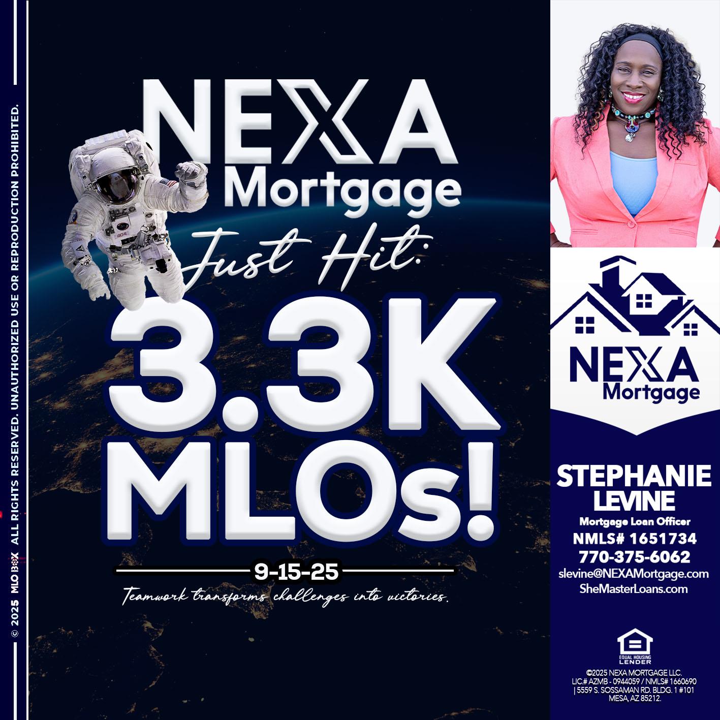 3.3K - Stephanie Levine -Mortgage Loan Officer