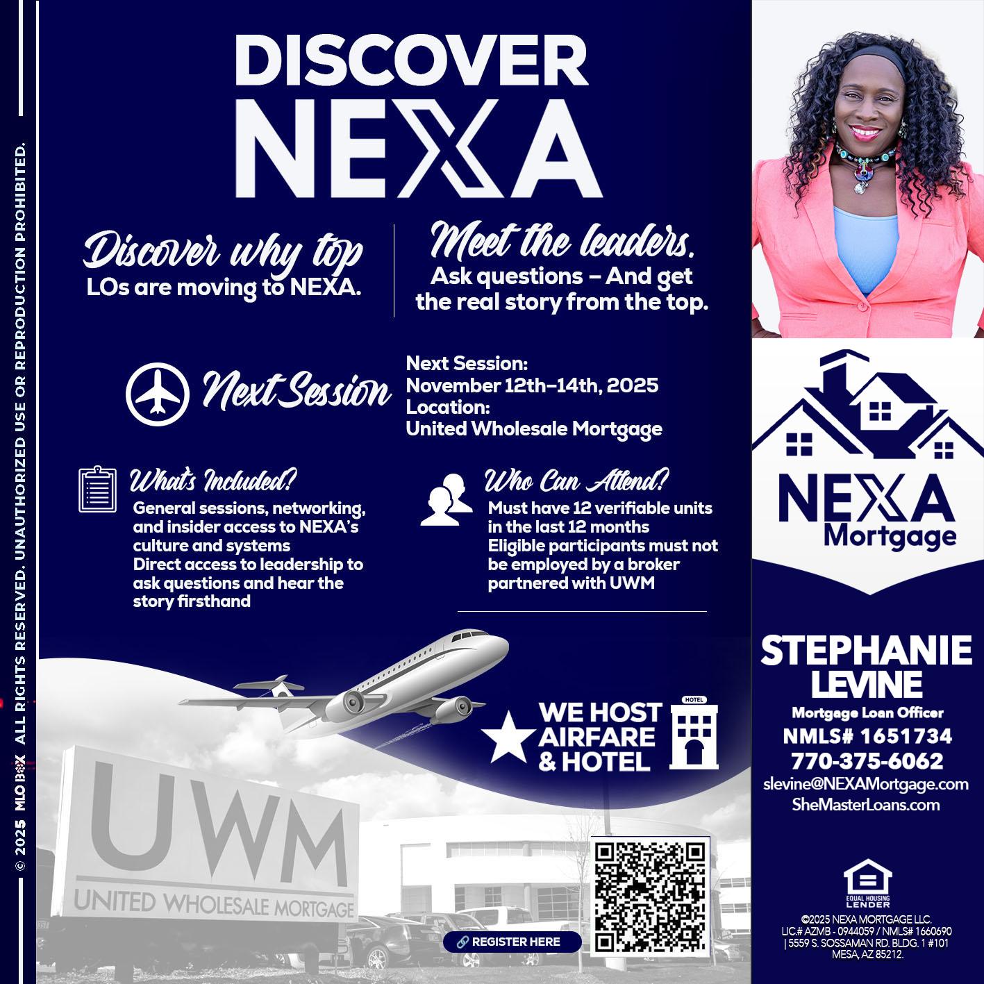 DISCOVER NEXA - Stephanie Levine -Mortgage Loan Officer