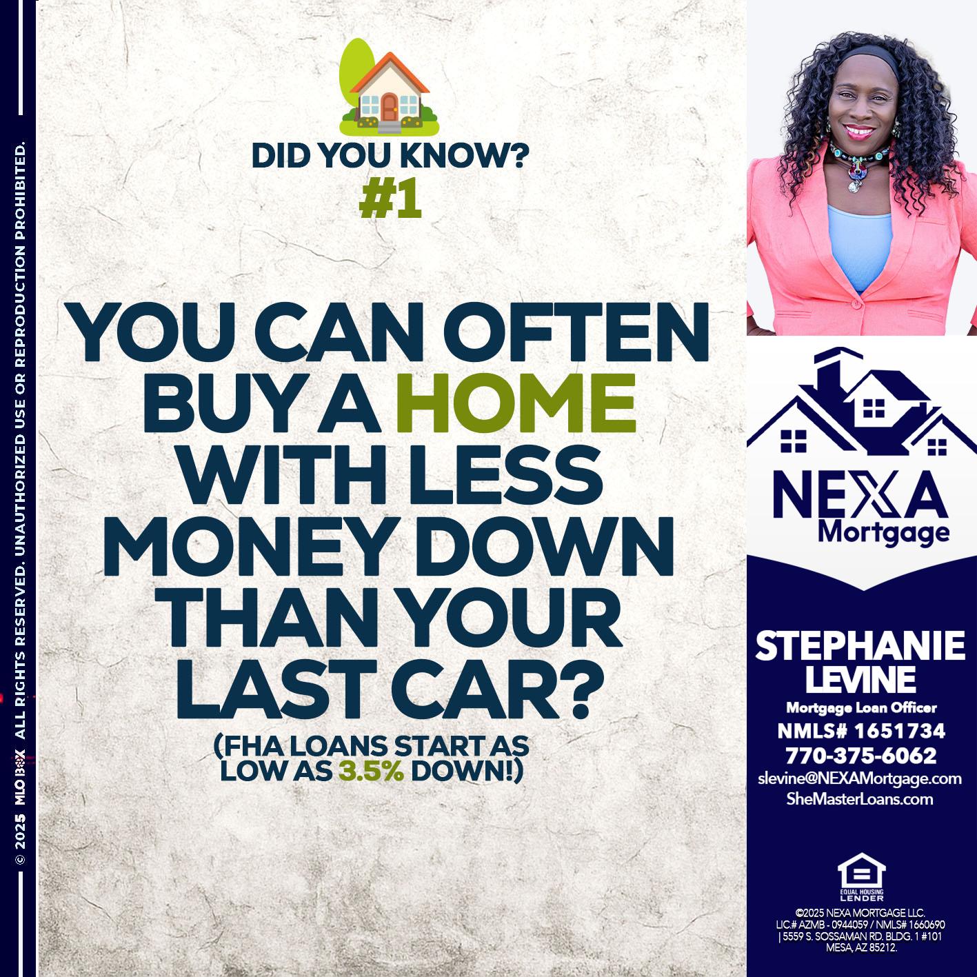 DID YOU KNOW #1 - Stephanie Levine -Mortgage Loan Officer