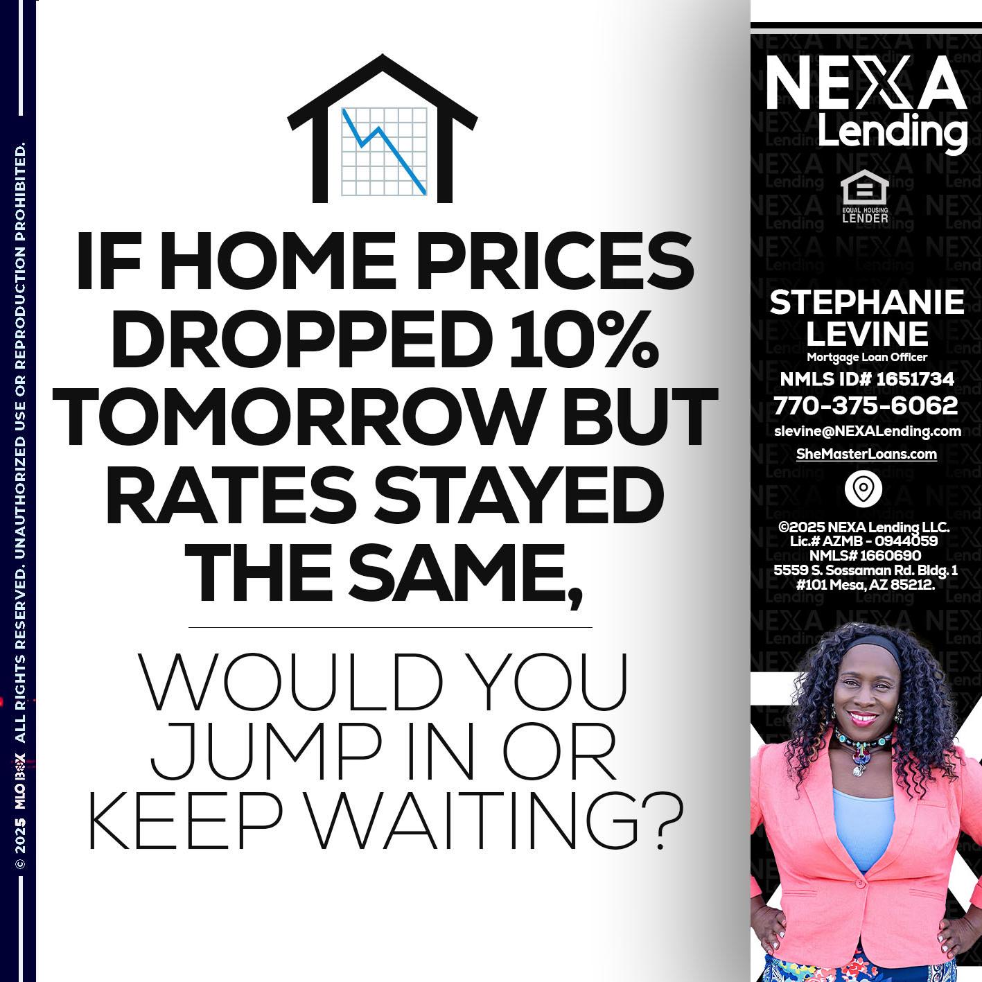 IF HOME PRICES - Stephanie Levine -Mortgage Loan Officer