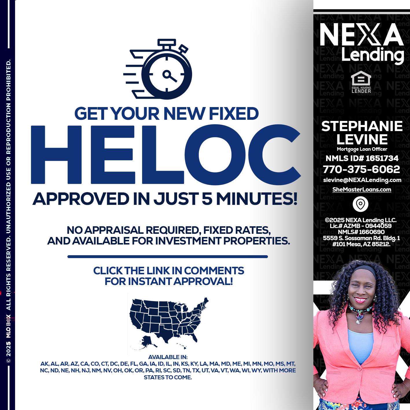 HELOC - Stephanie Levine -Mortgage Loan Officer