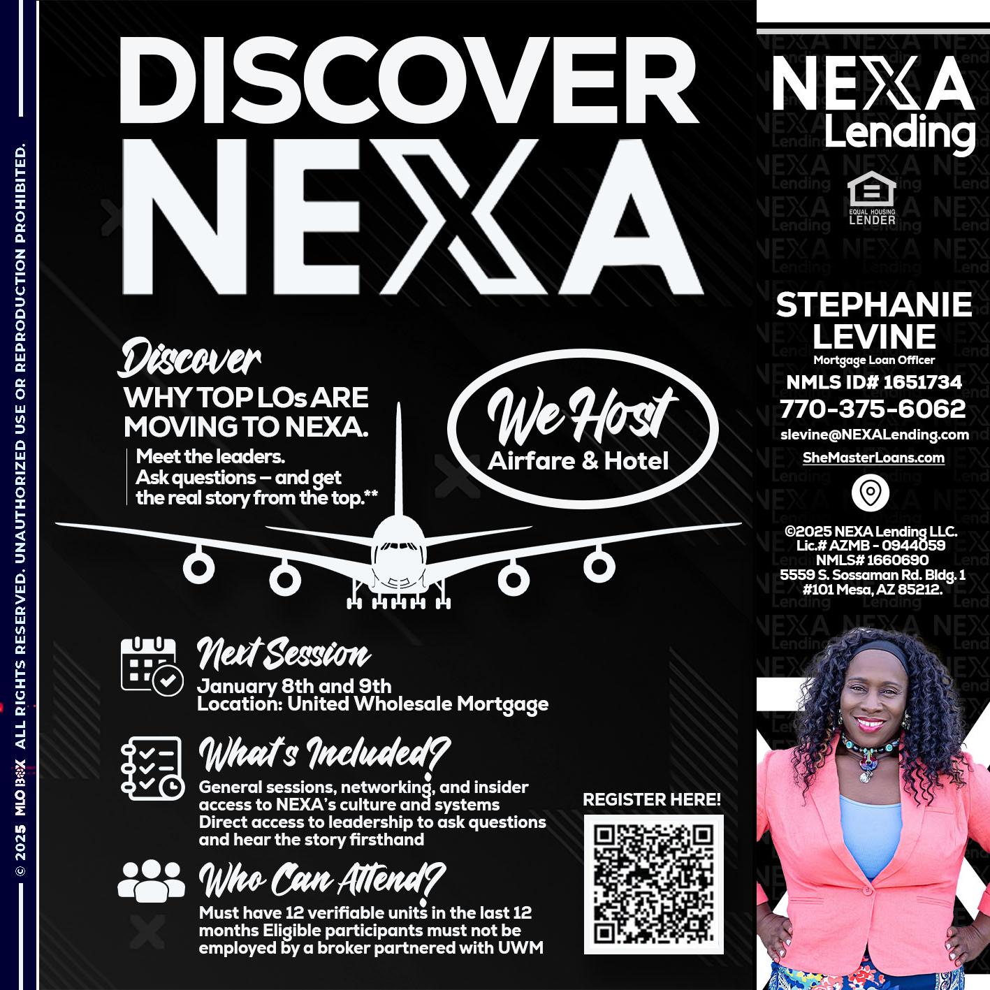 DISCOVER NEXA - Stephanie Levine -Mortgage Loan Officer