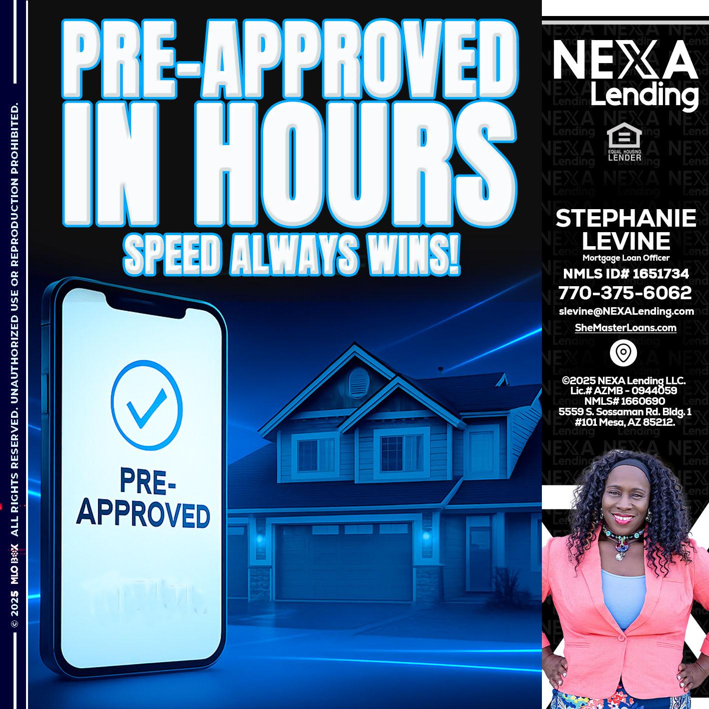 PRE - Stephanie Levine -Mortgage Loan Officer