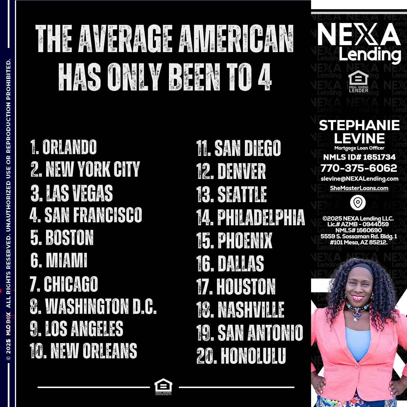 THE AVERAGE AMERICAN - Stephanie Levine -Mortgage Loan Officer