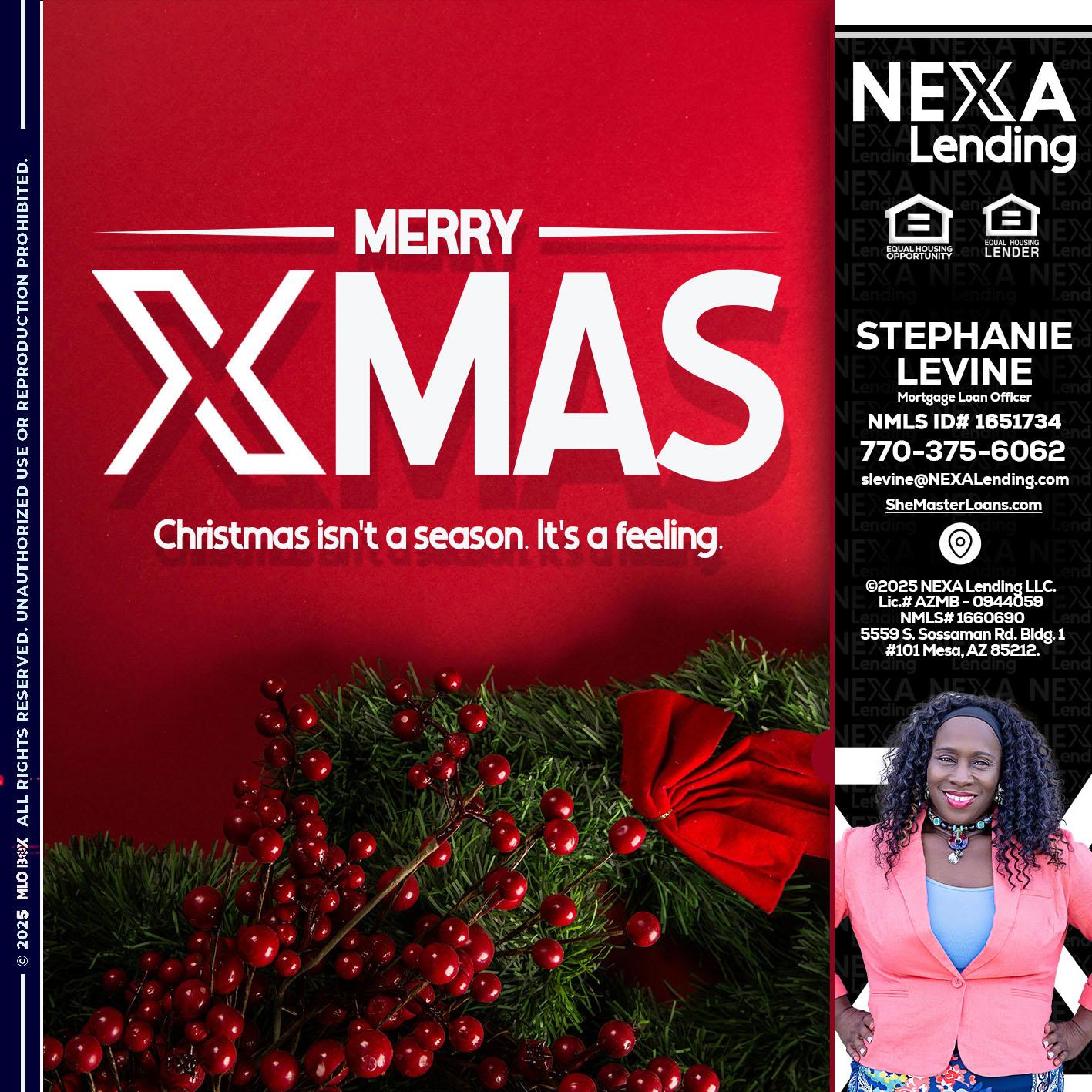 merry xmas - Stephanie Levine -Mortgage Loan Officer