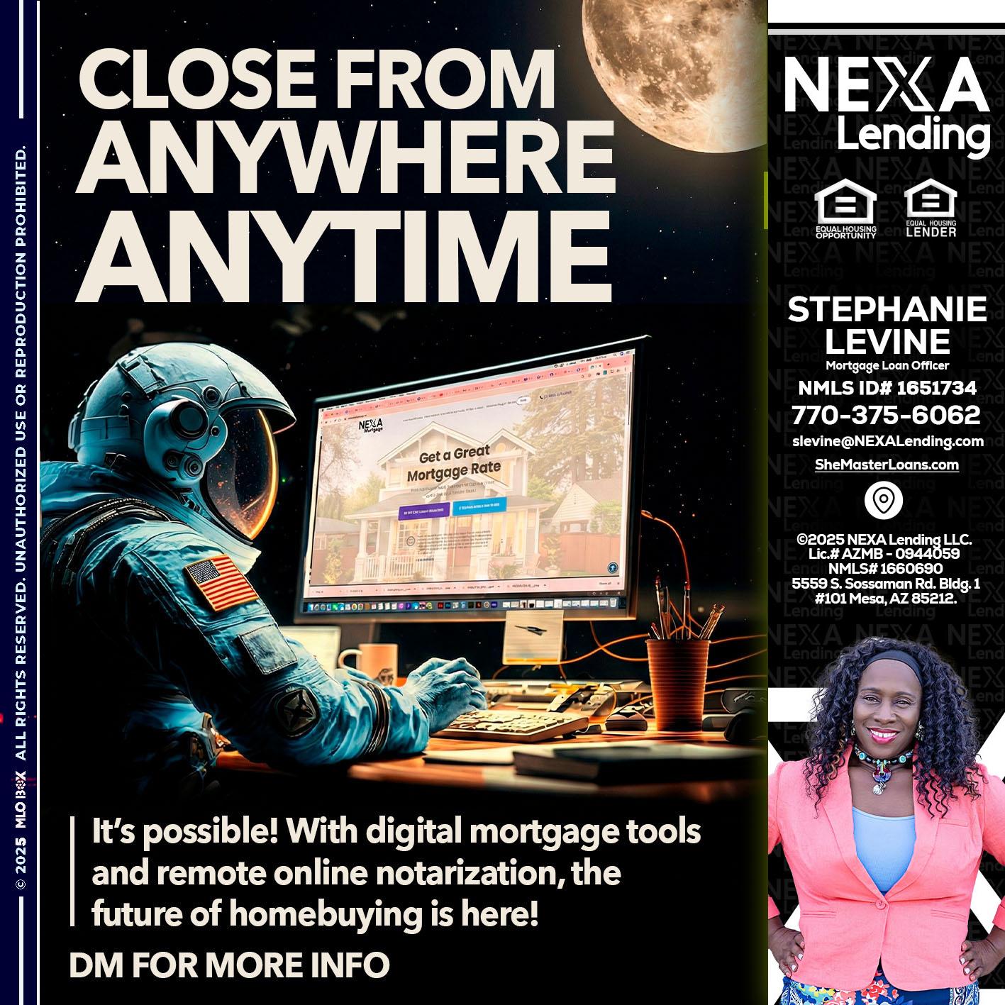 close from - Stephanie Levine -Mortgage Loan Officer