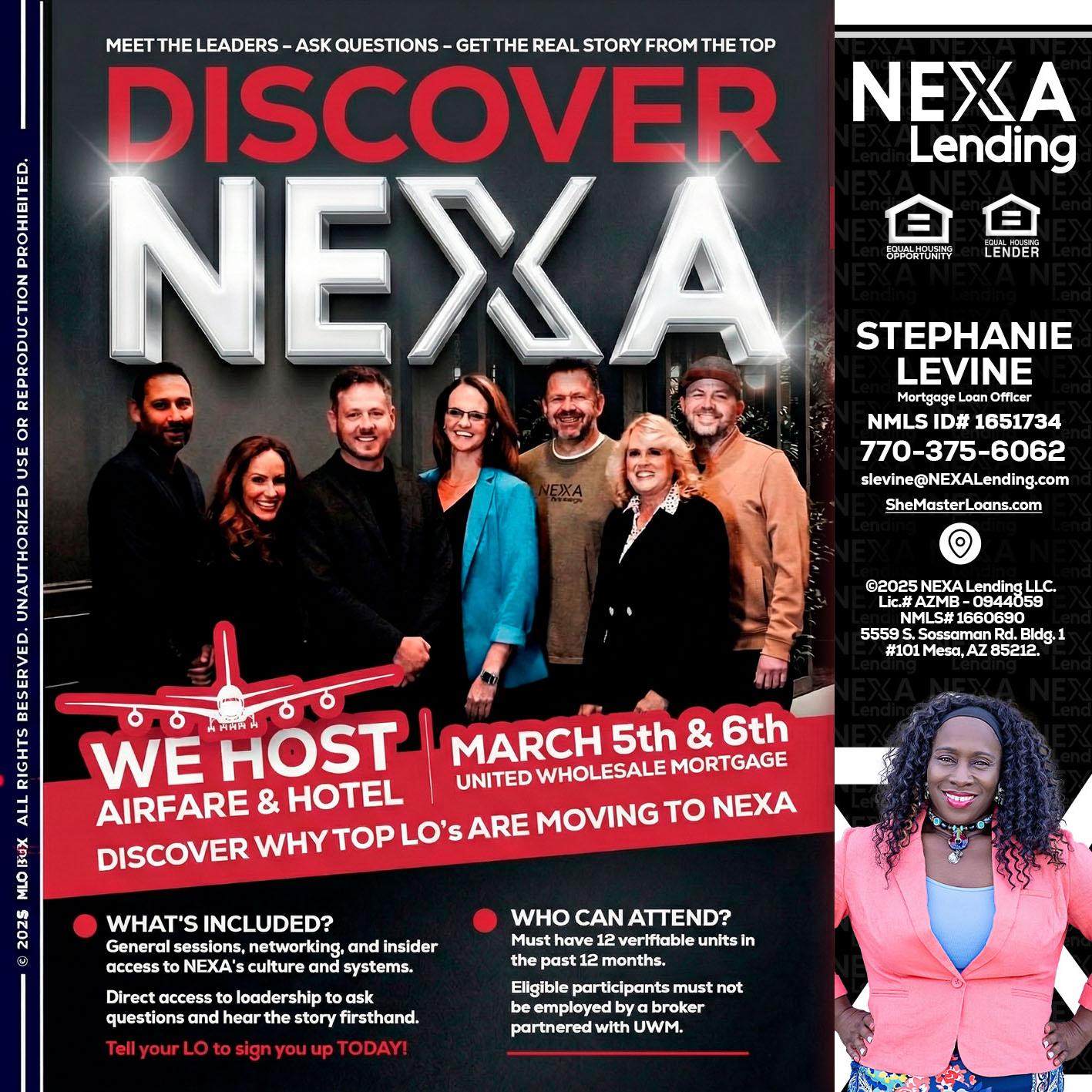 DISCOVER NEXA - Stephanie Levine -Mortgage Loan Officer