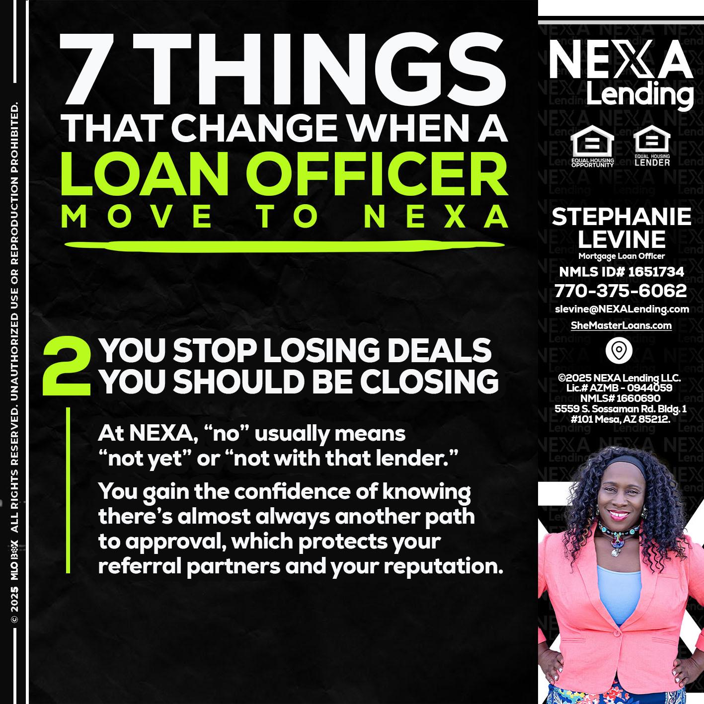 7 THINGS (2) - Stephanie Levine -Mortgage Loan Officer