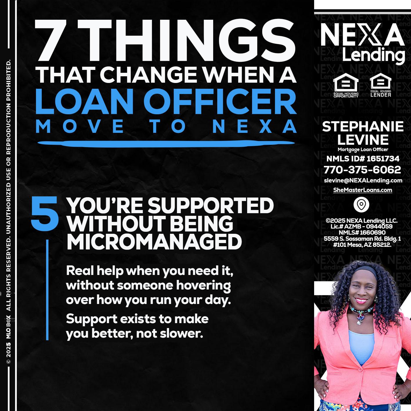 7 THINGS (5) - Stephanie Levine -Mortgage Loan Officer