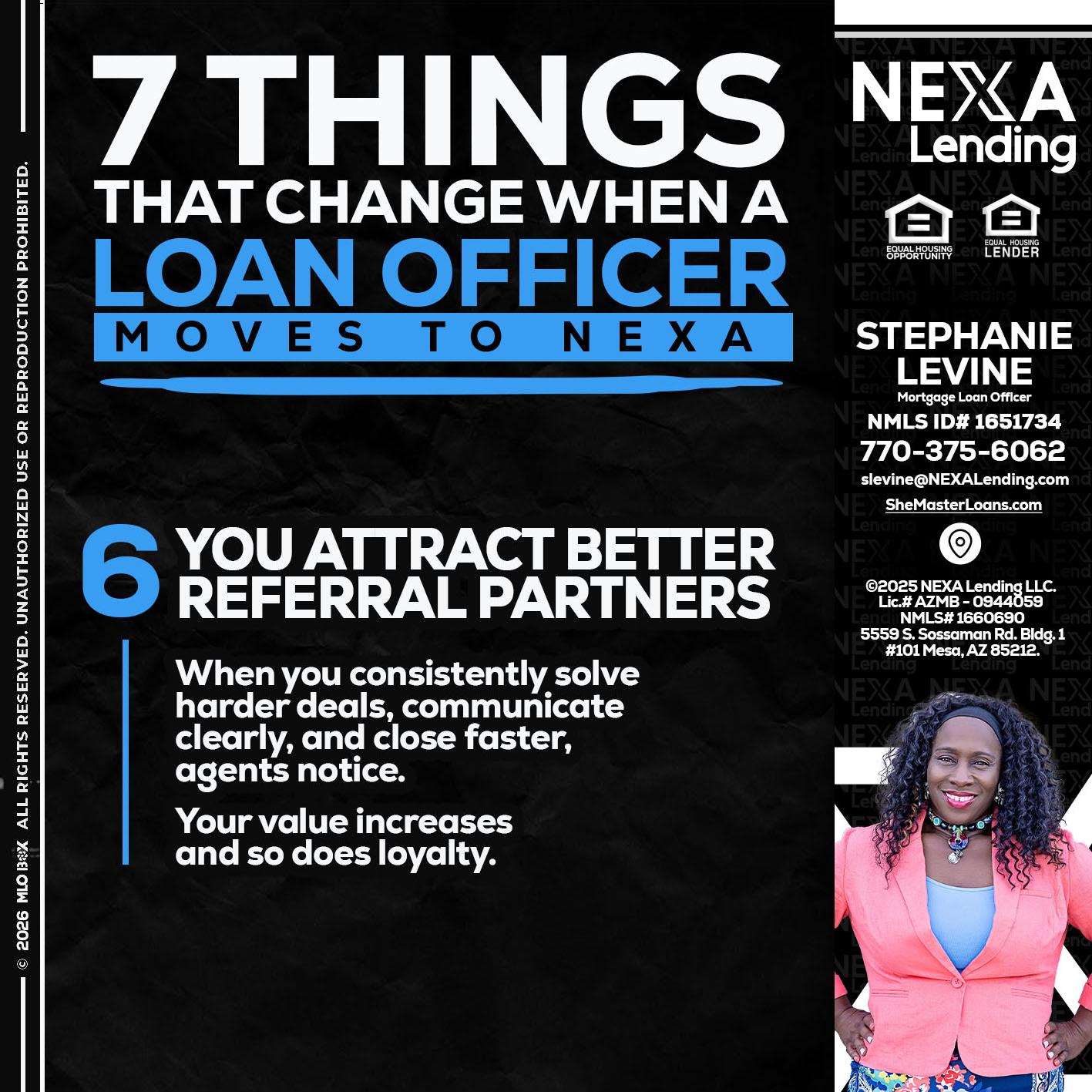 7 THINGS (6) - Stephanie Levine -Mortgage Loan Officer