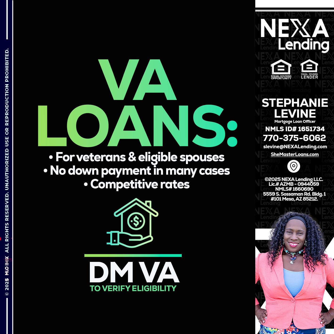 VA LOANS - Stephanie Levine -Mortgage Loan Officer