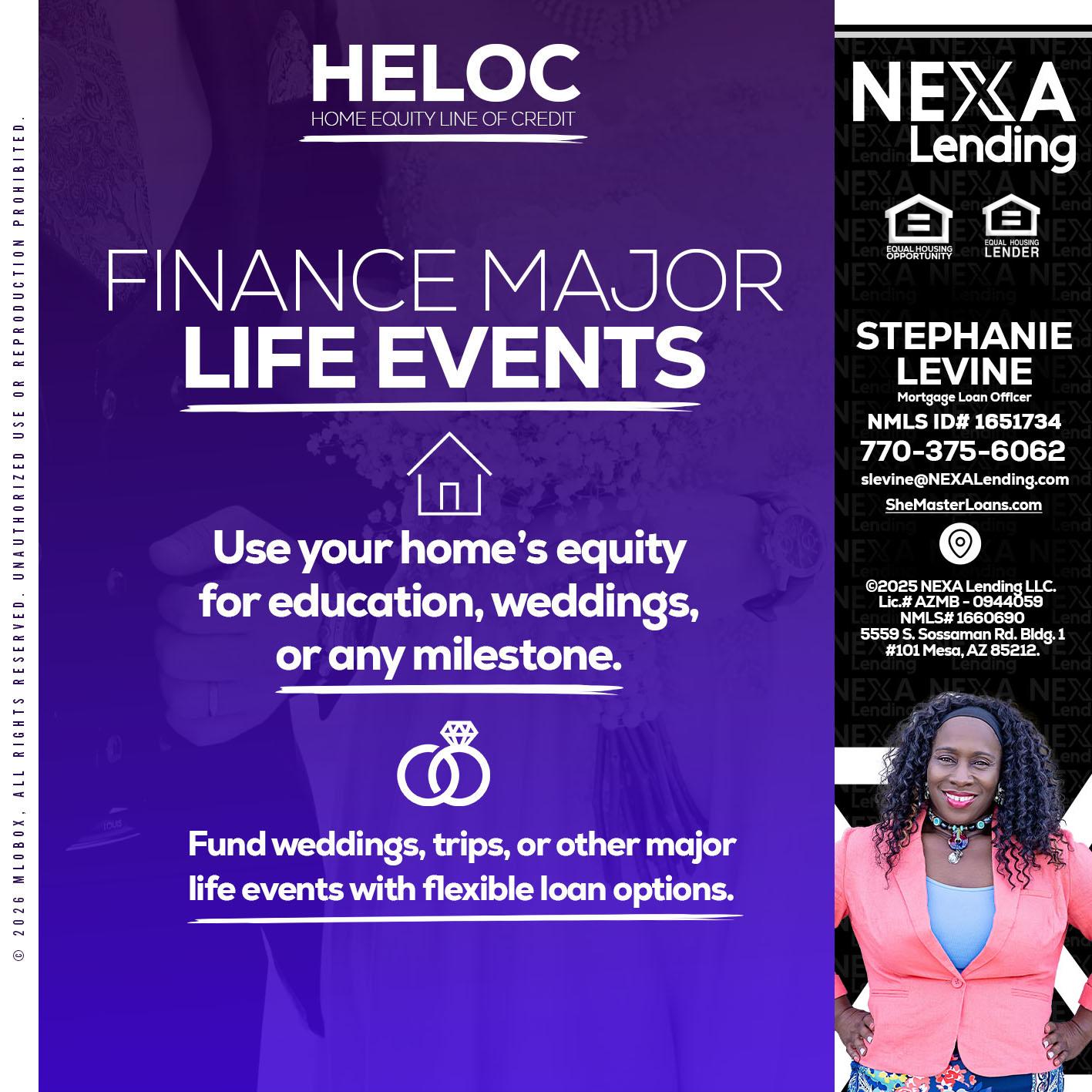 HELOC - Stephanie Levine -Mortgage Loan Officer