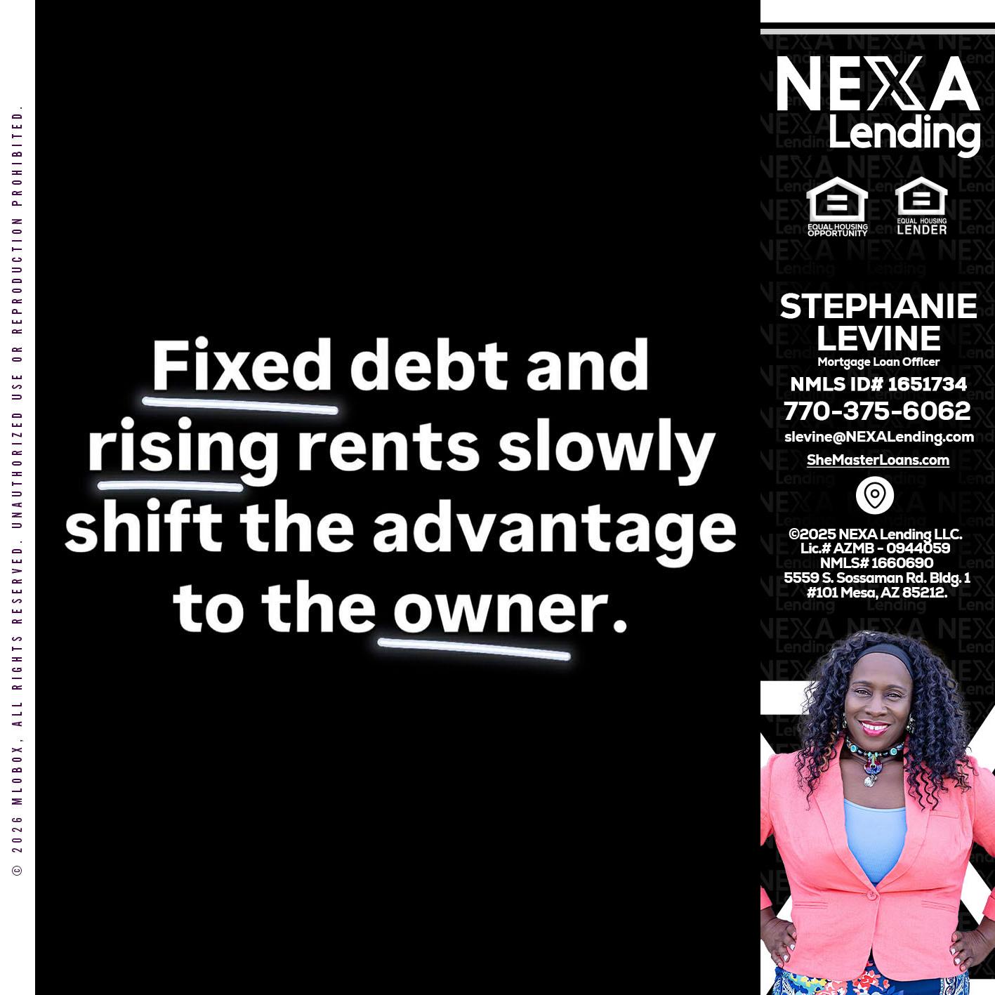 FIXED DEBT - Stephanie Levine -Mortgage Loan Officer