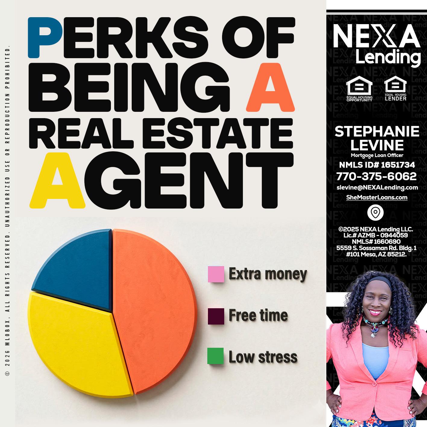 PERKS OF BEING - Stephanie Levine -Mortgage Loan Officer