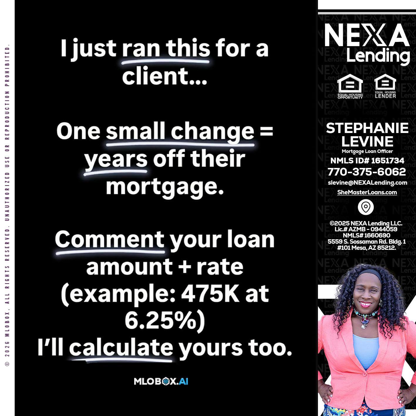 I JUST RAN - Stephanie Levine -Mortgage Loan Officer