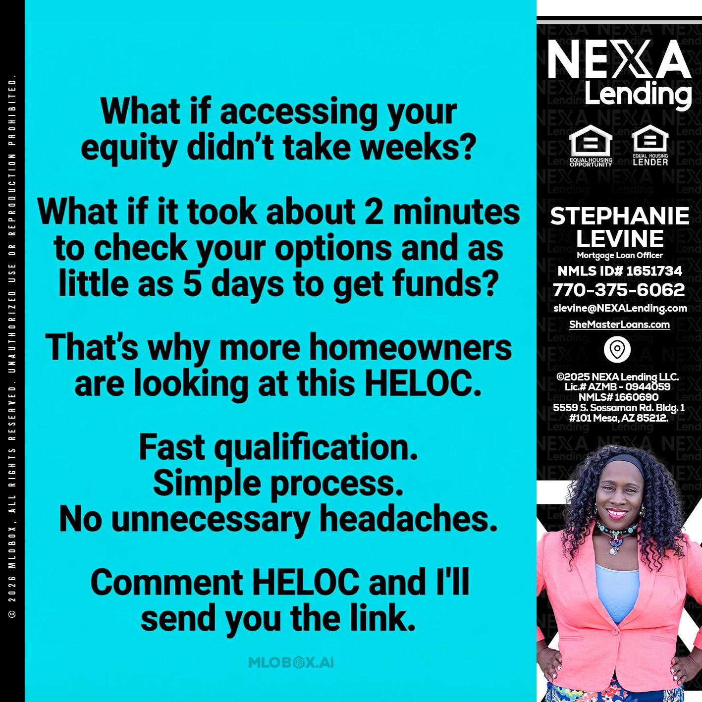 what if - Stephanie Levine -Mortgage Loan Officer