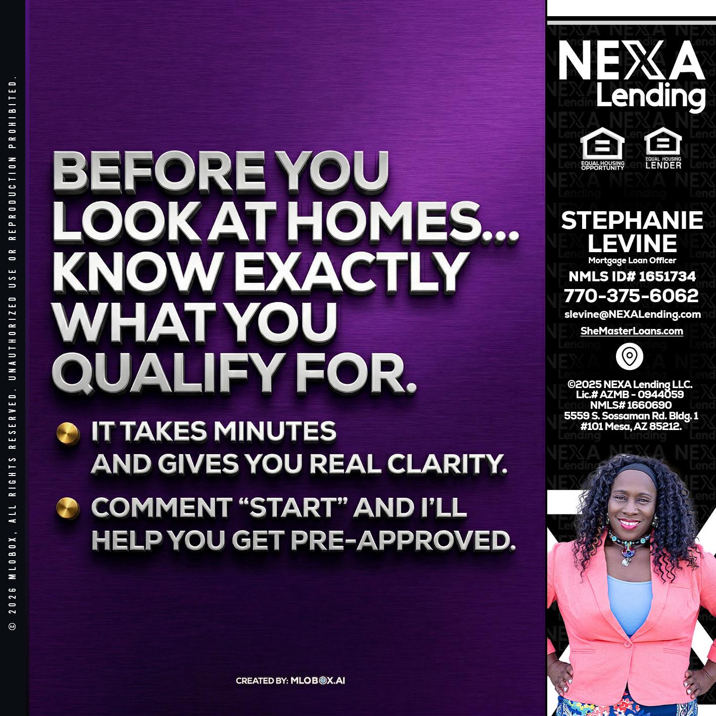 BEFORE YOU - Stephanie Levine -Mortgage Loan Officer