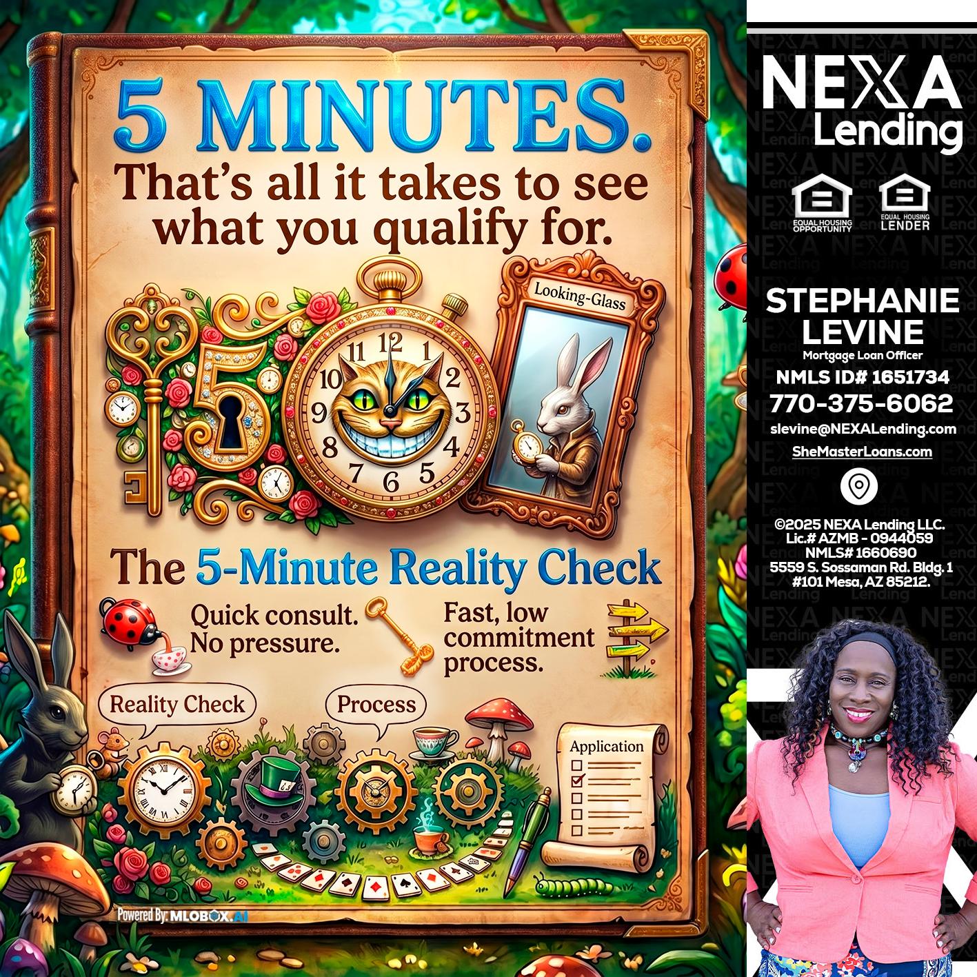 Reality Check! - Stephanie Levine -Mortgage Loan Officer