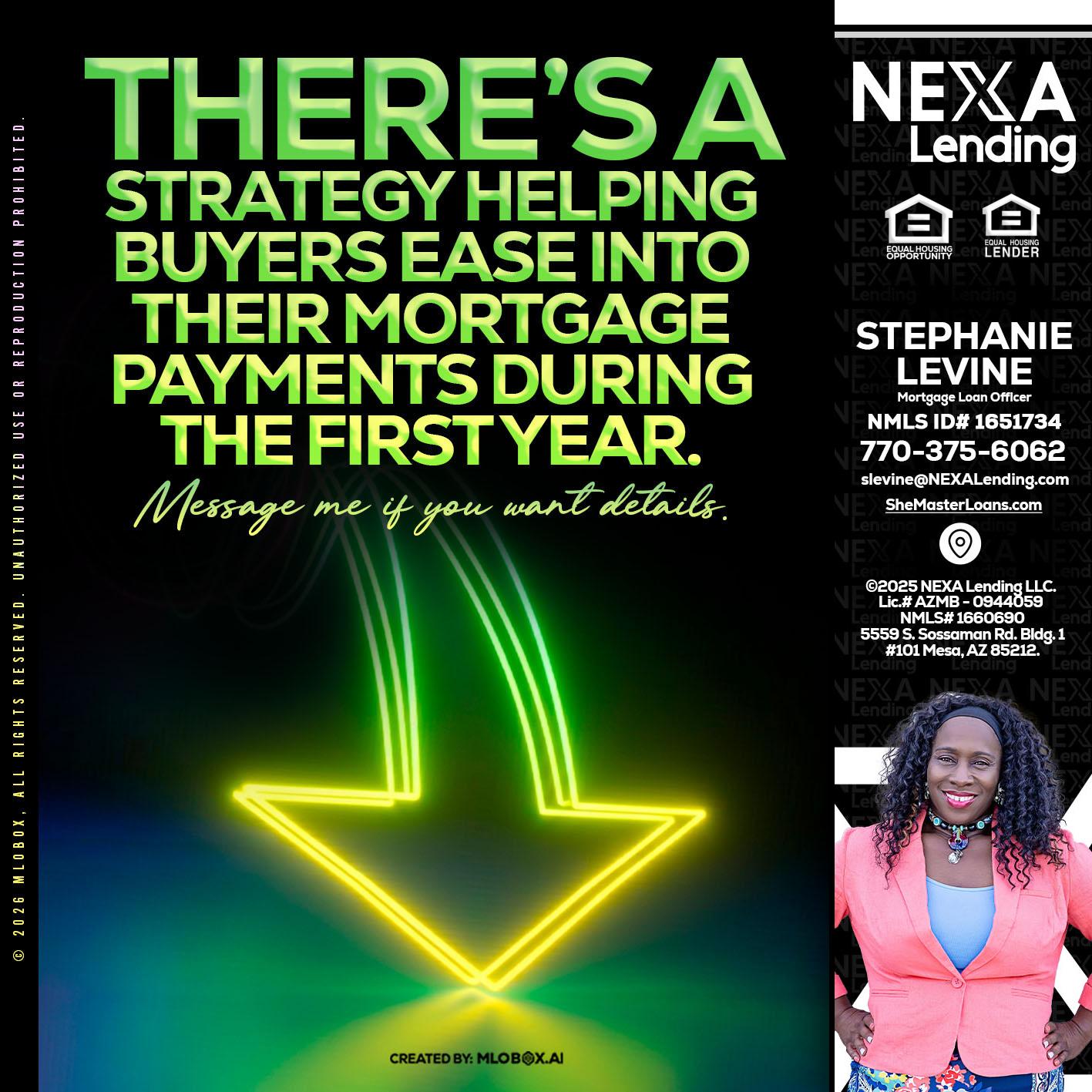 THERES A STATEGY - Stephanie Levine -Mortgage Loan Officer