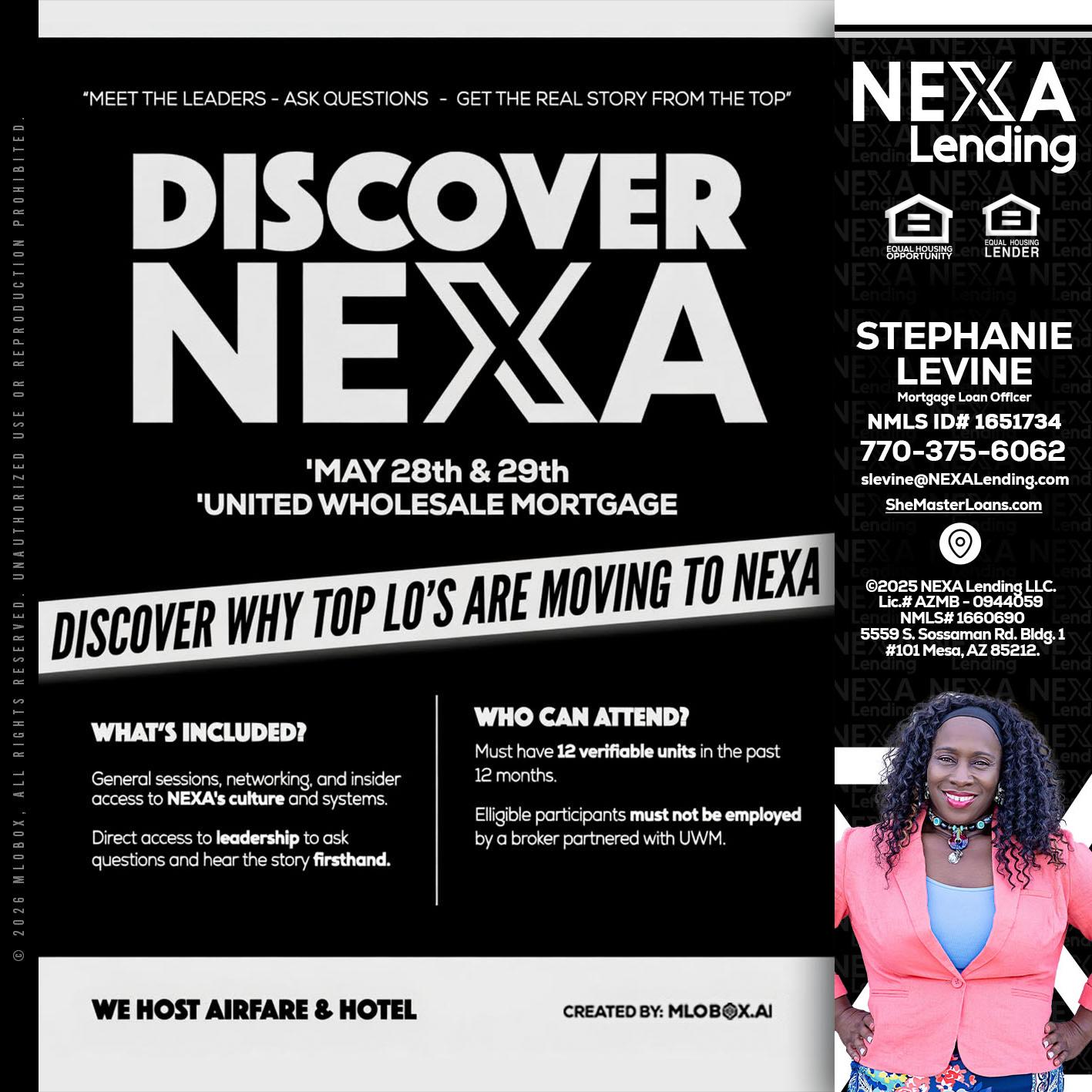 DISCOVER NEXA - Stephanie Levine -Mortgage Loan Officer