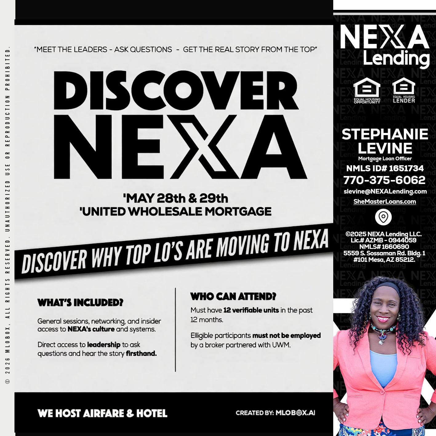 DISCOVER NEXA - Stephanie Levine -Mortgage Loan Officer