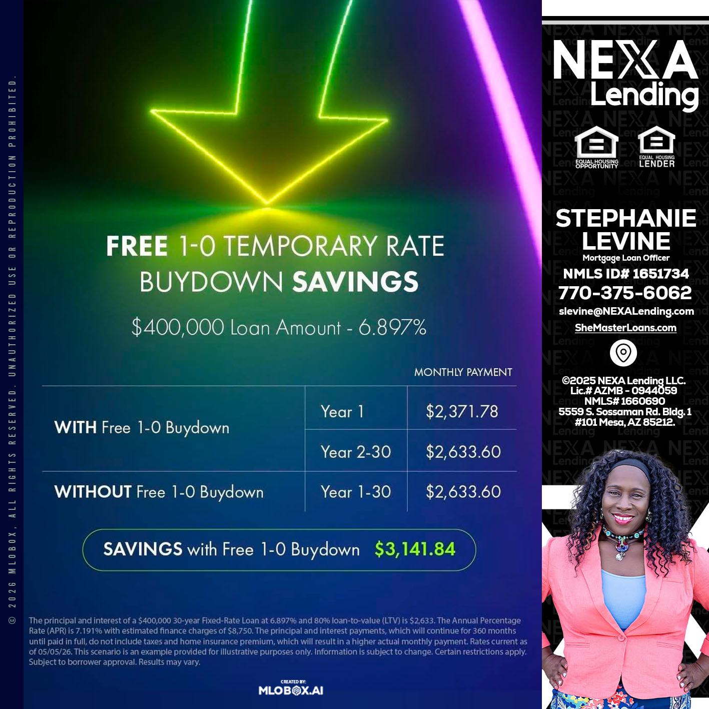 BUYDOWN - Stephanie Levine -Mortgage Loan Officer