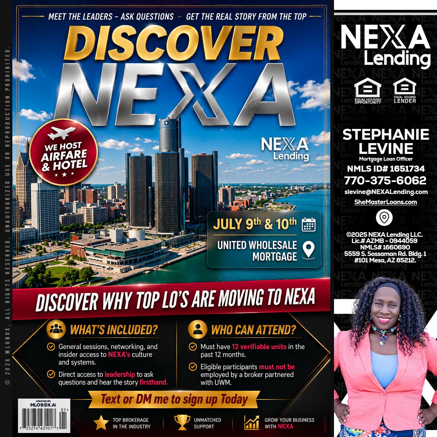 DISCOVER NEXA - Stephanie Levine -Mortgage Loan Officer