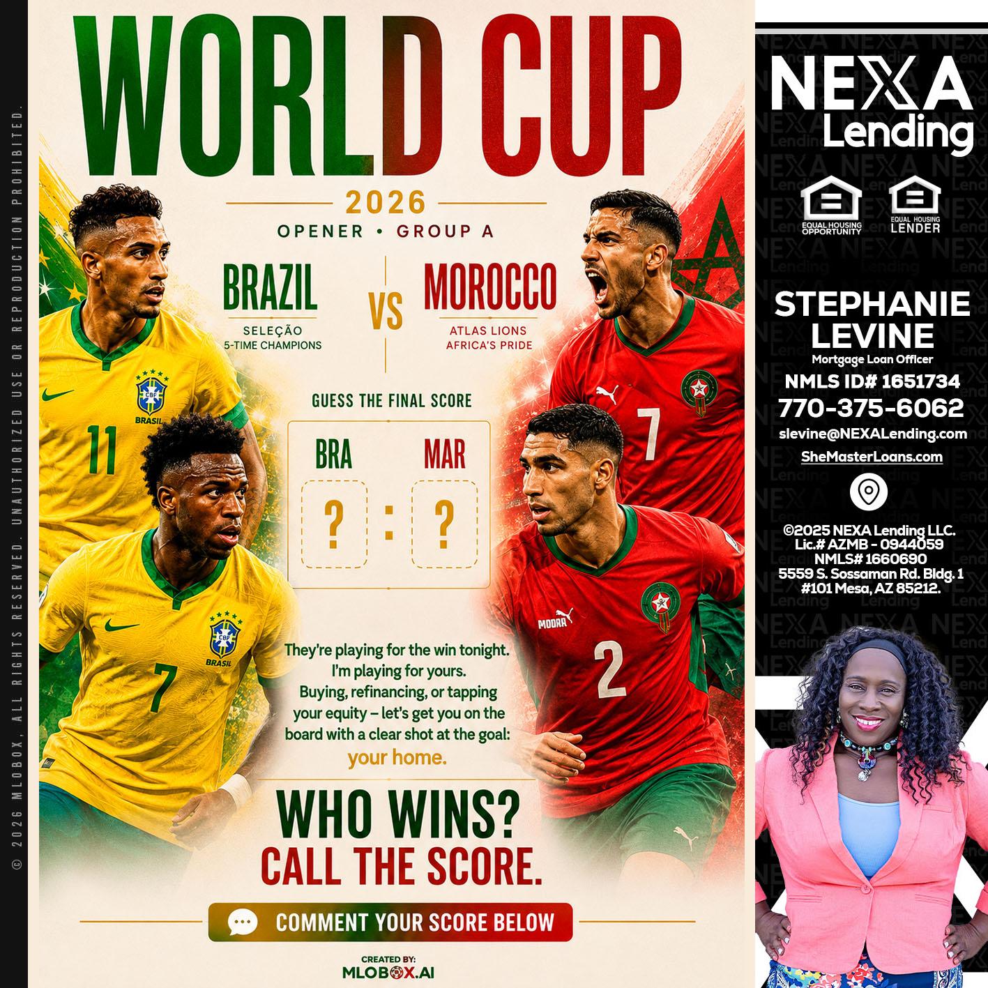 WORLD CUP - Stephanie Levine -Mortgage Loan Officer