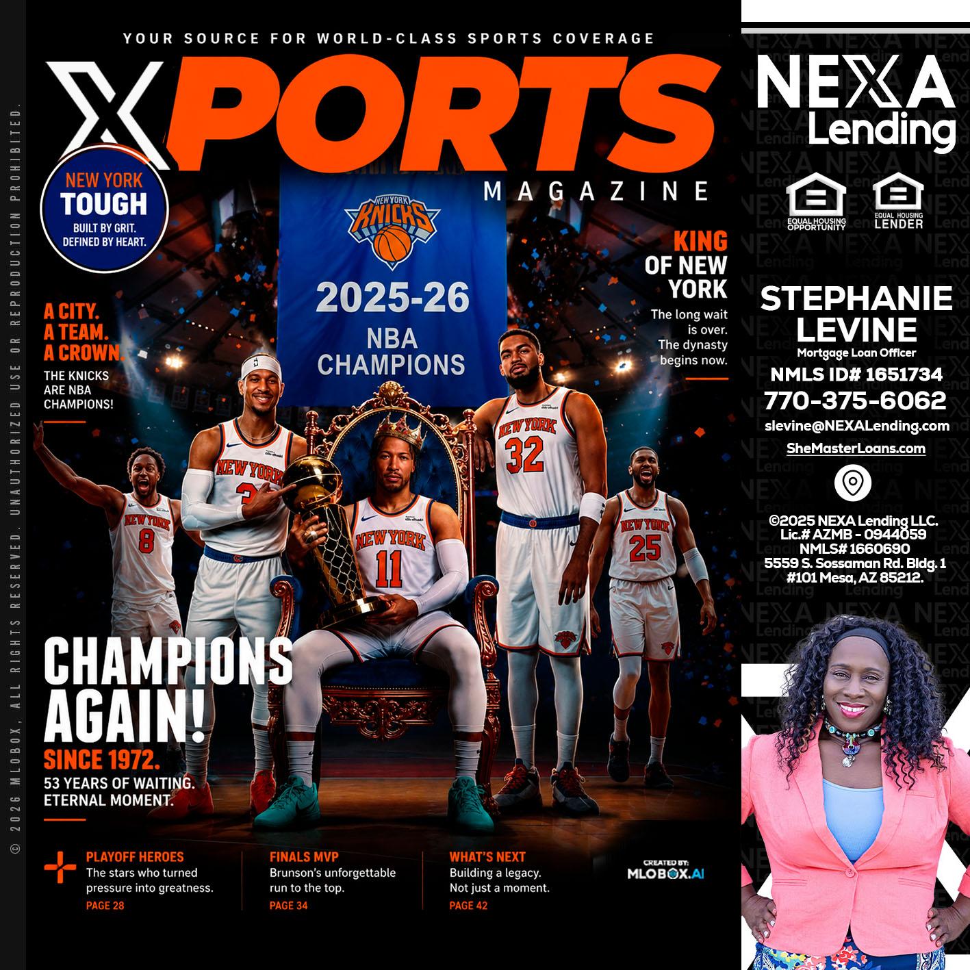 XPORTS MAGAZINE - Stephanie Levine -Mortgage Loan Officer