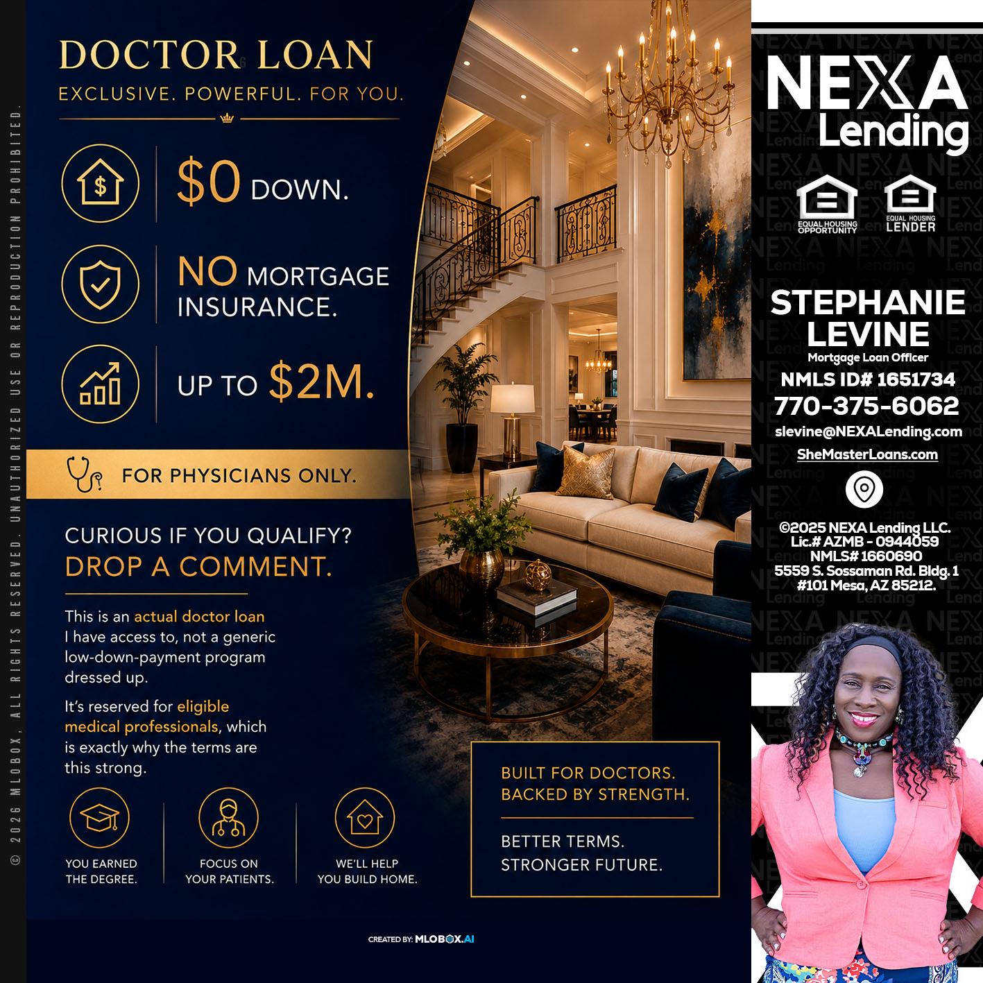 DOCTOR LOANS - Stephanie Levine -Mortgage Loan Officer