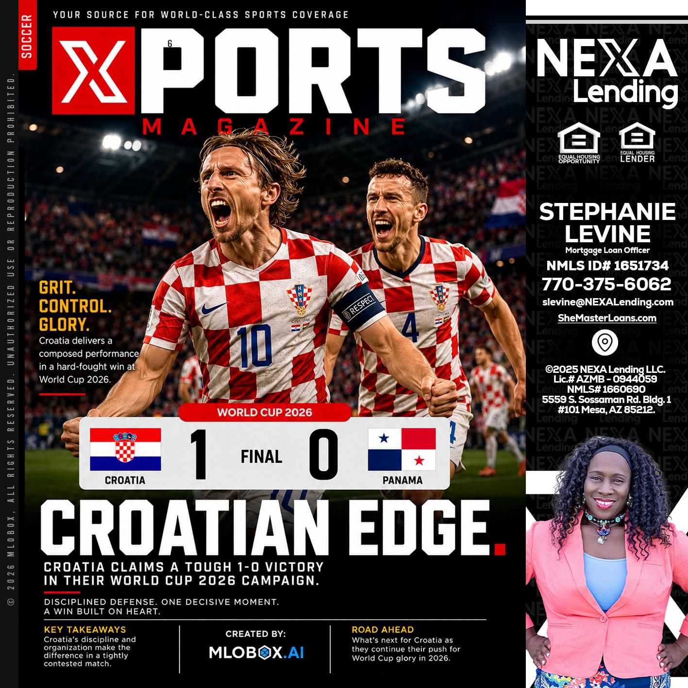 CROATIA 1-0 PANAMA - Stephanie Levine -Mortgage Loan Officer