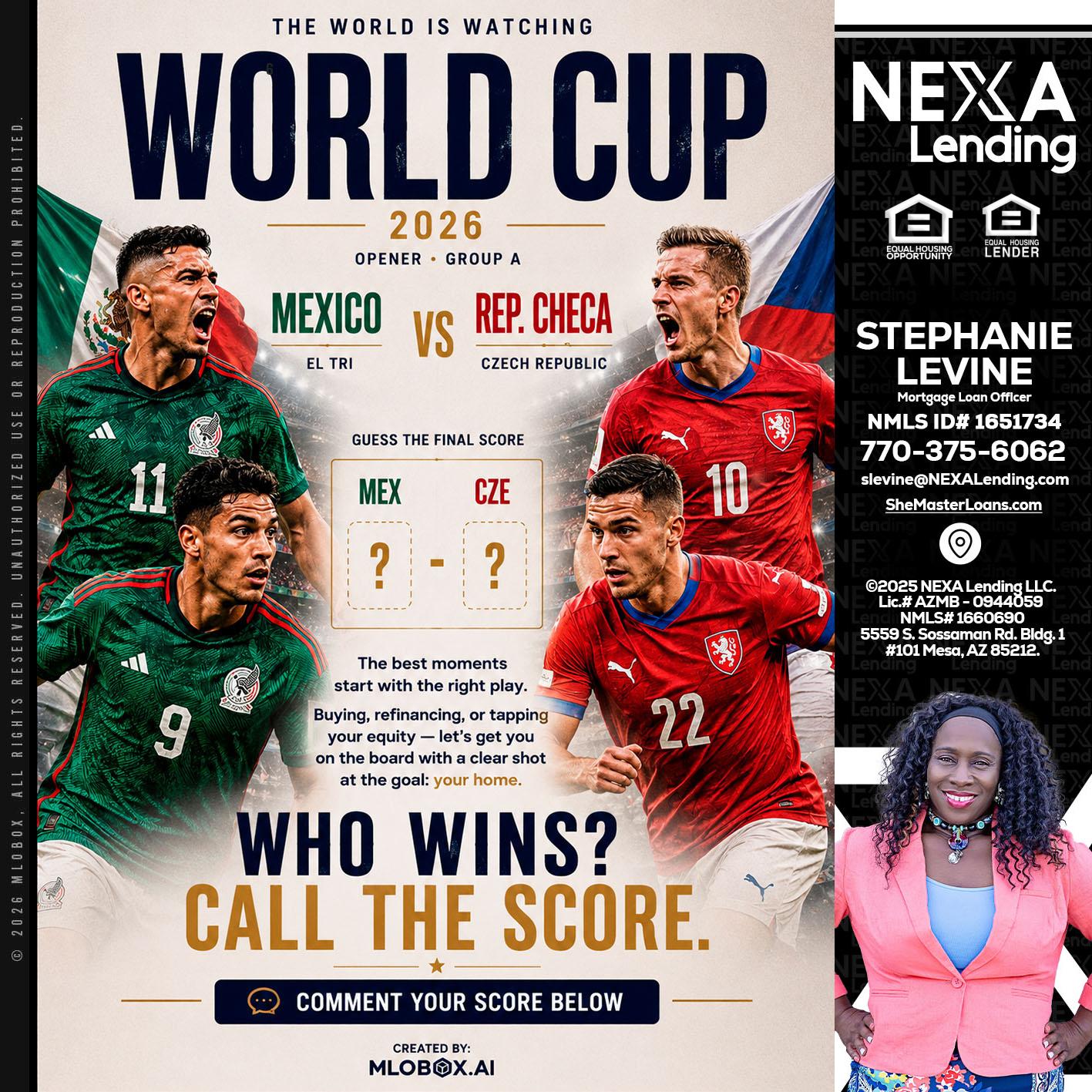 WORLD CUP 2026 - Stephanie Levine -Mortgage Loan Officer