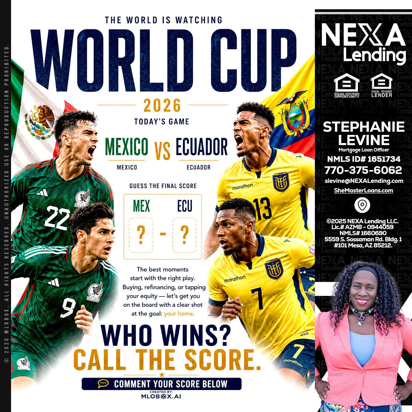 WORLD CUP 2026 - Stephanie Levine -Mortgage Loan Officer