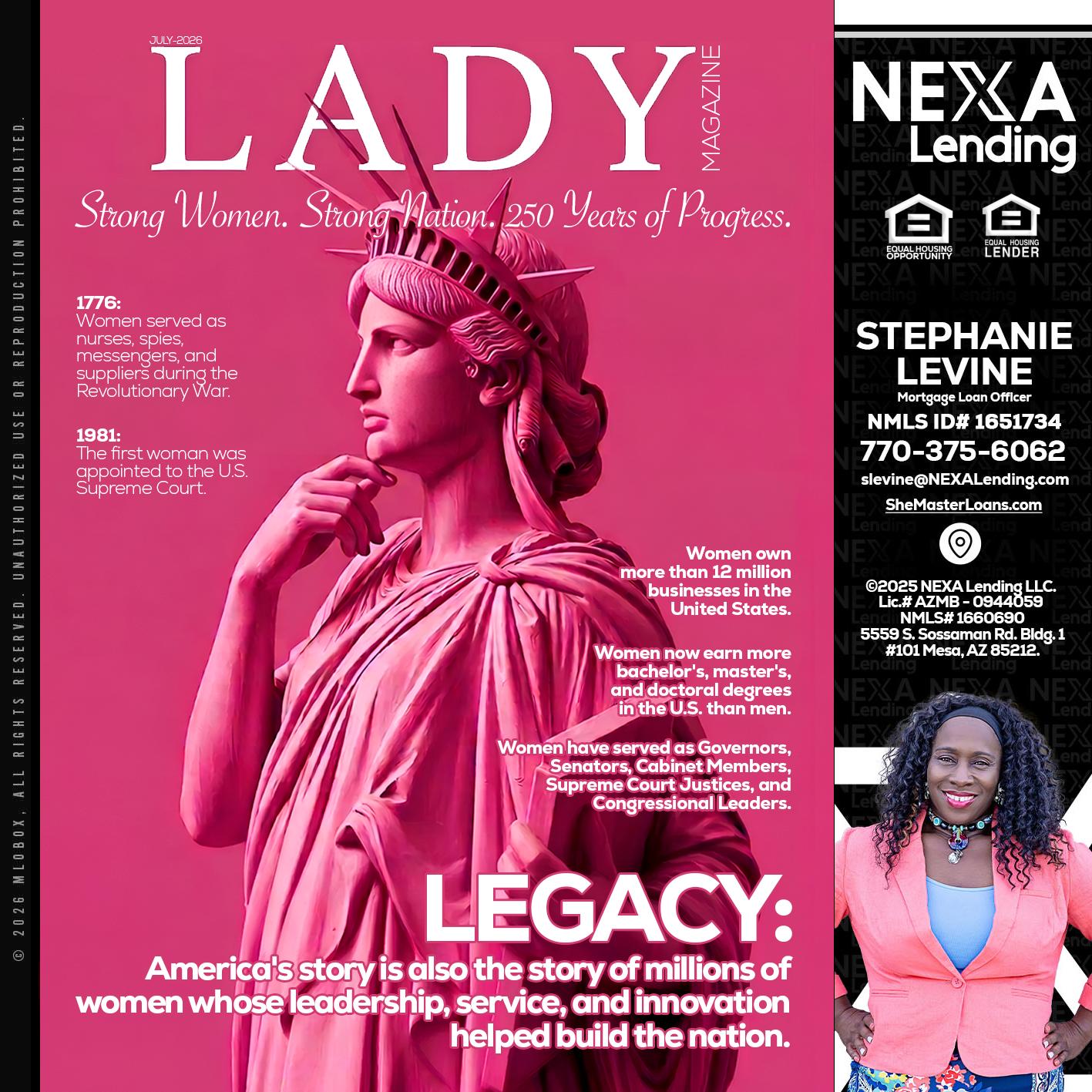 LADY LIBERTY! - Stephanie Levine -Mortgage Loan Officer