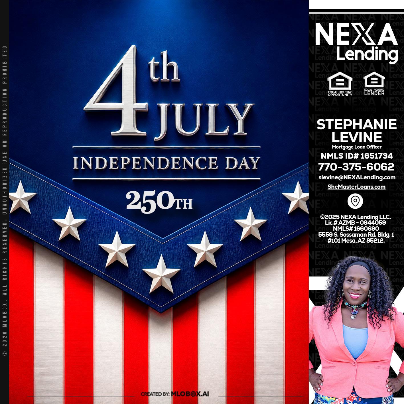 4th of july - Stephanie Levine -Mortgage Loan Officer