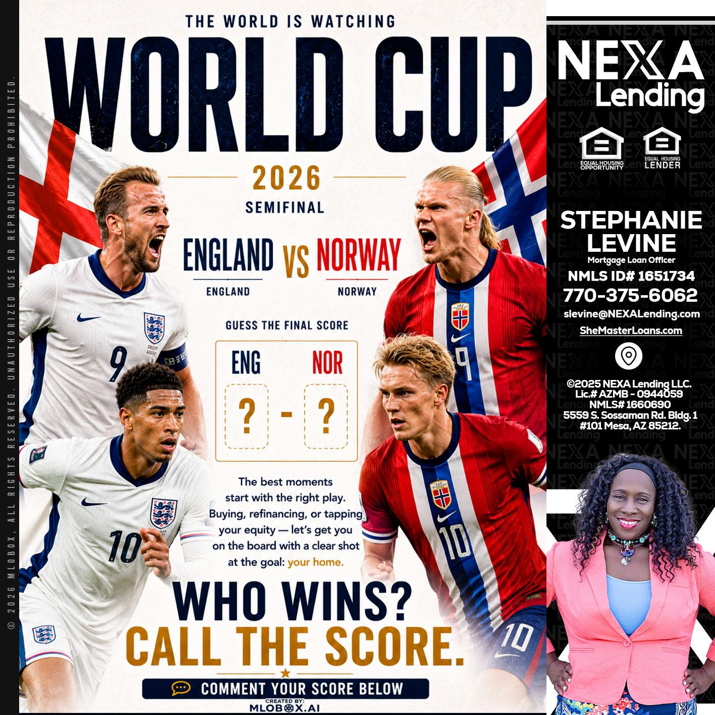 WORLD CUP 2026 - Stephanie Levine -Mortgage Loan Officer