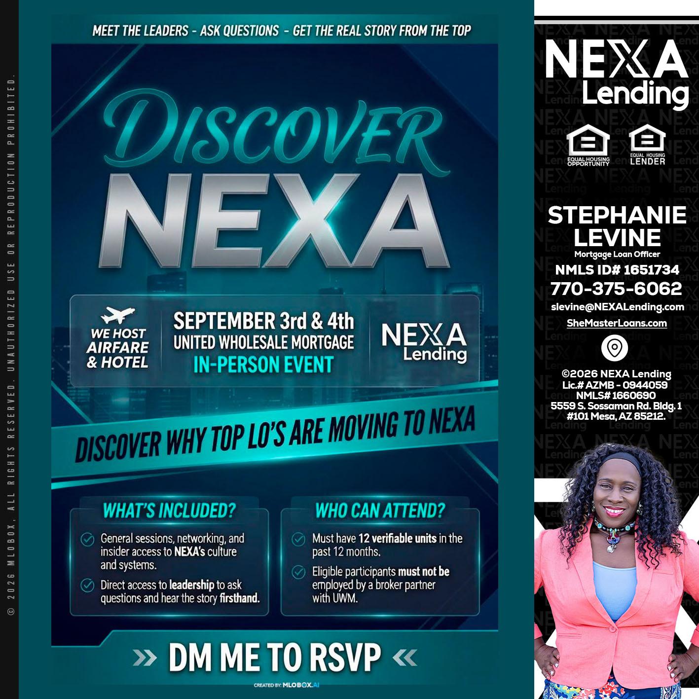 DISCOVER NEXA - Stephanie Levine -Mortgage Loan Officer