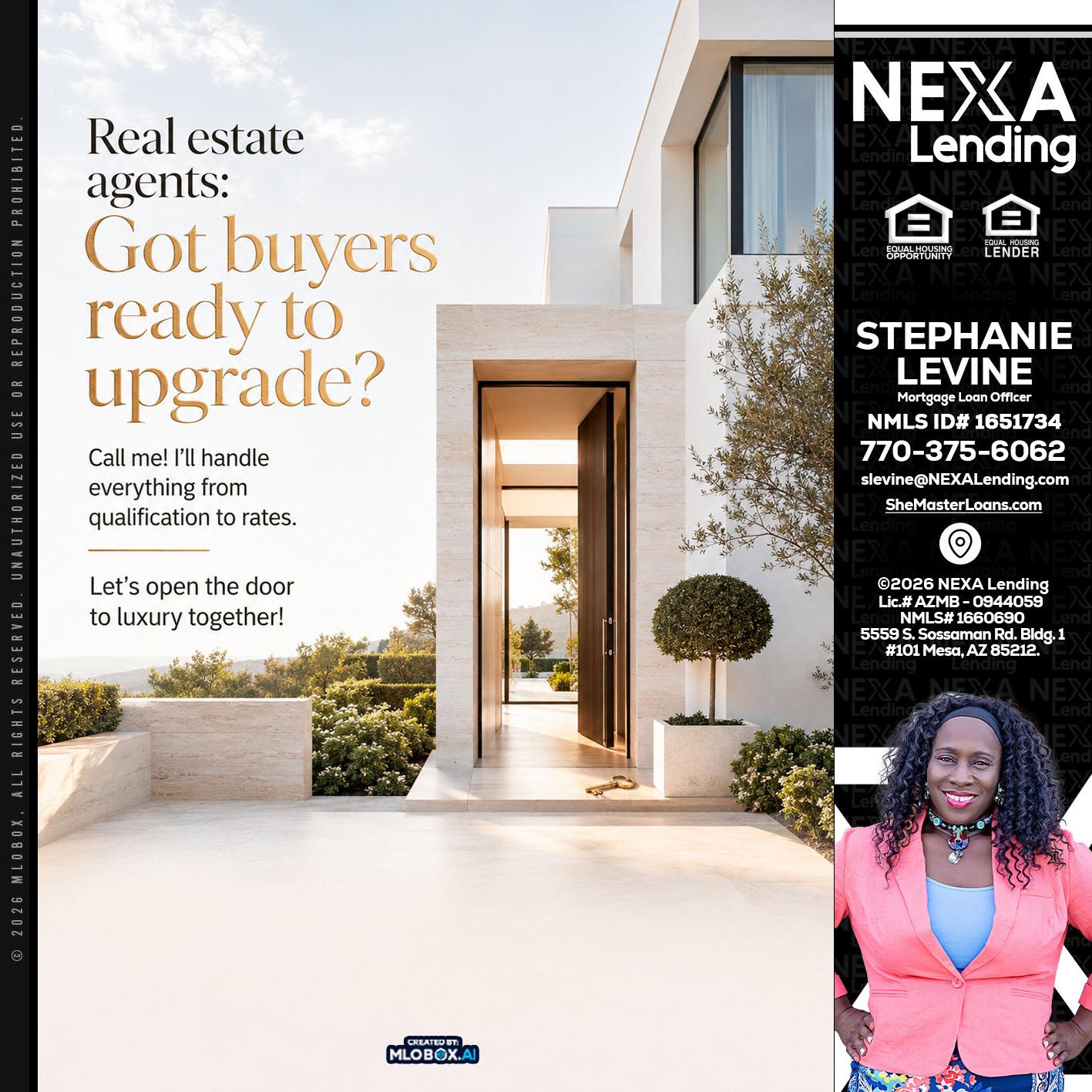REAL ESTATE AGENTS - Stephanie Levine -Mortgage Loan Officer