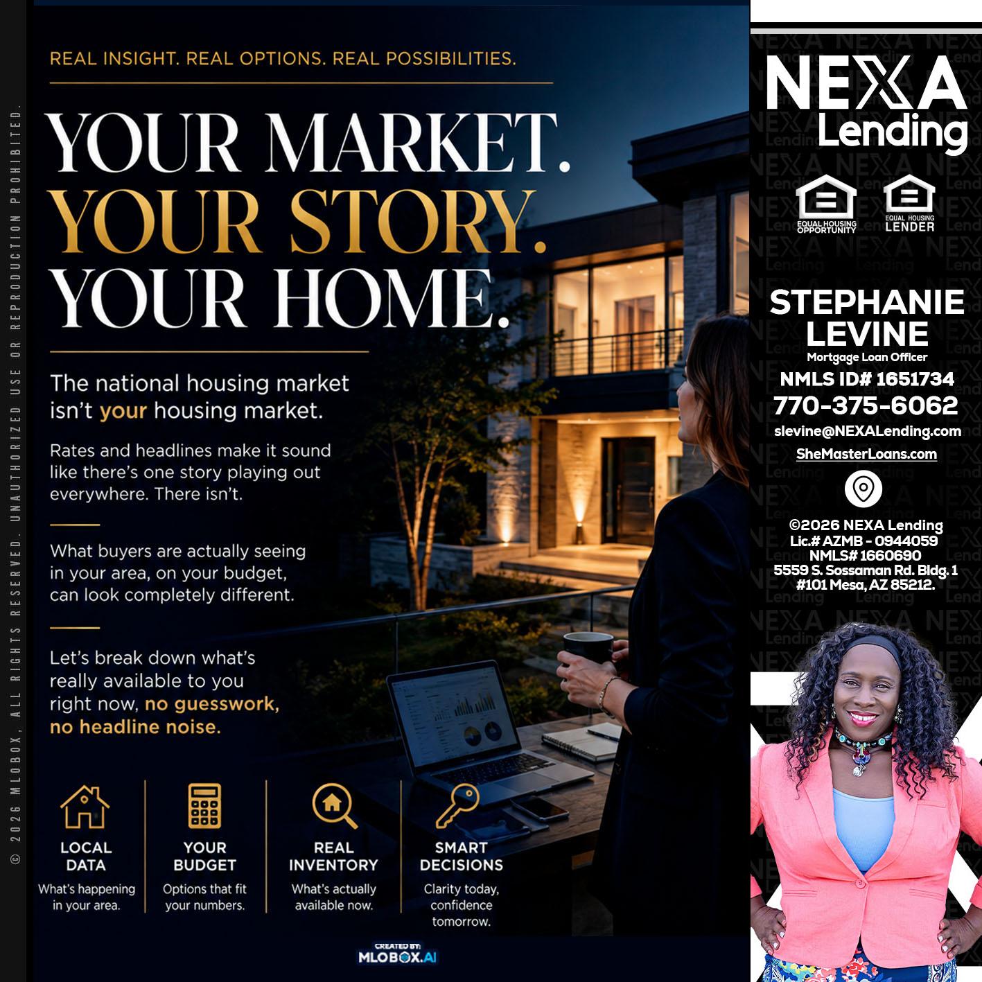 your market - Stephanie Levine -Mortgage Loan Officer