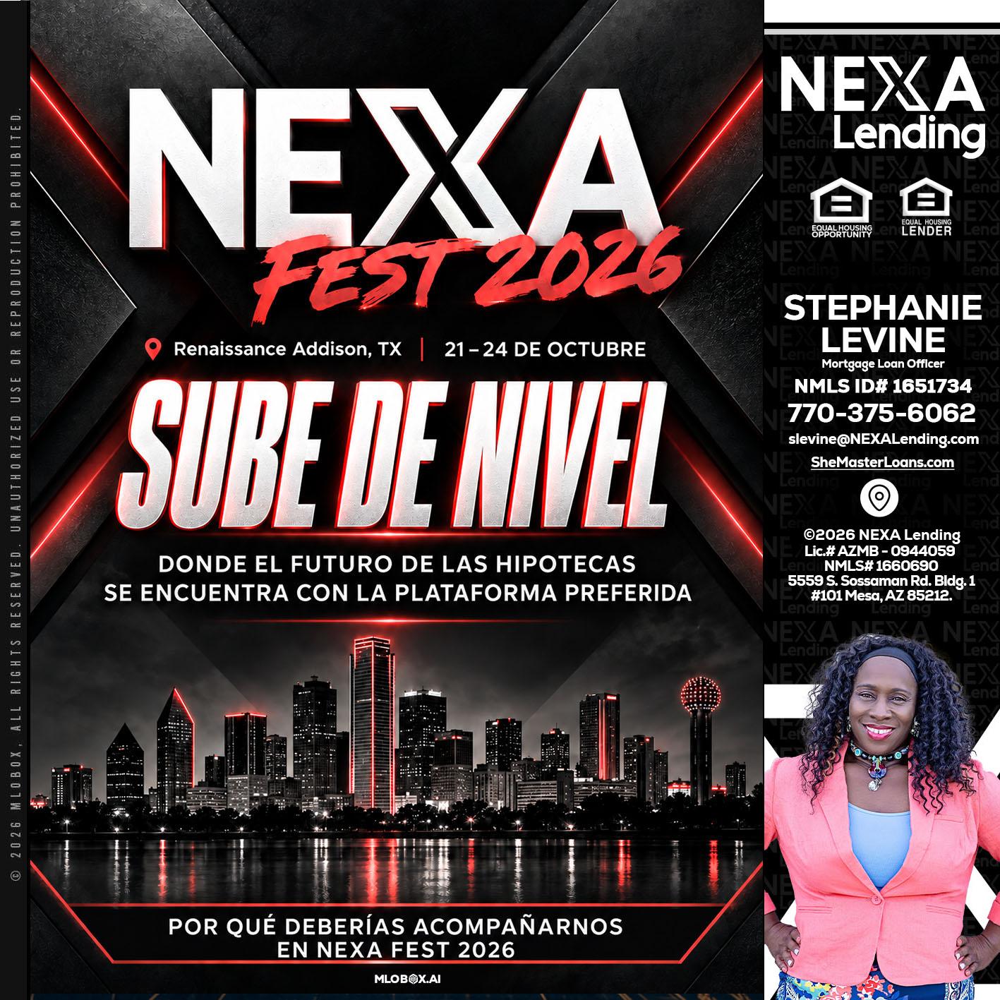 NEXA fest 2026 - Stephanie Levine -Mortgage Loan Officer
