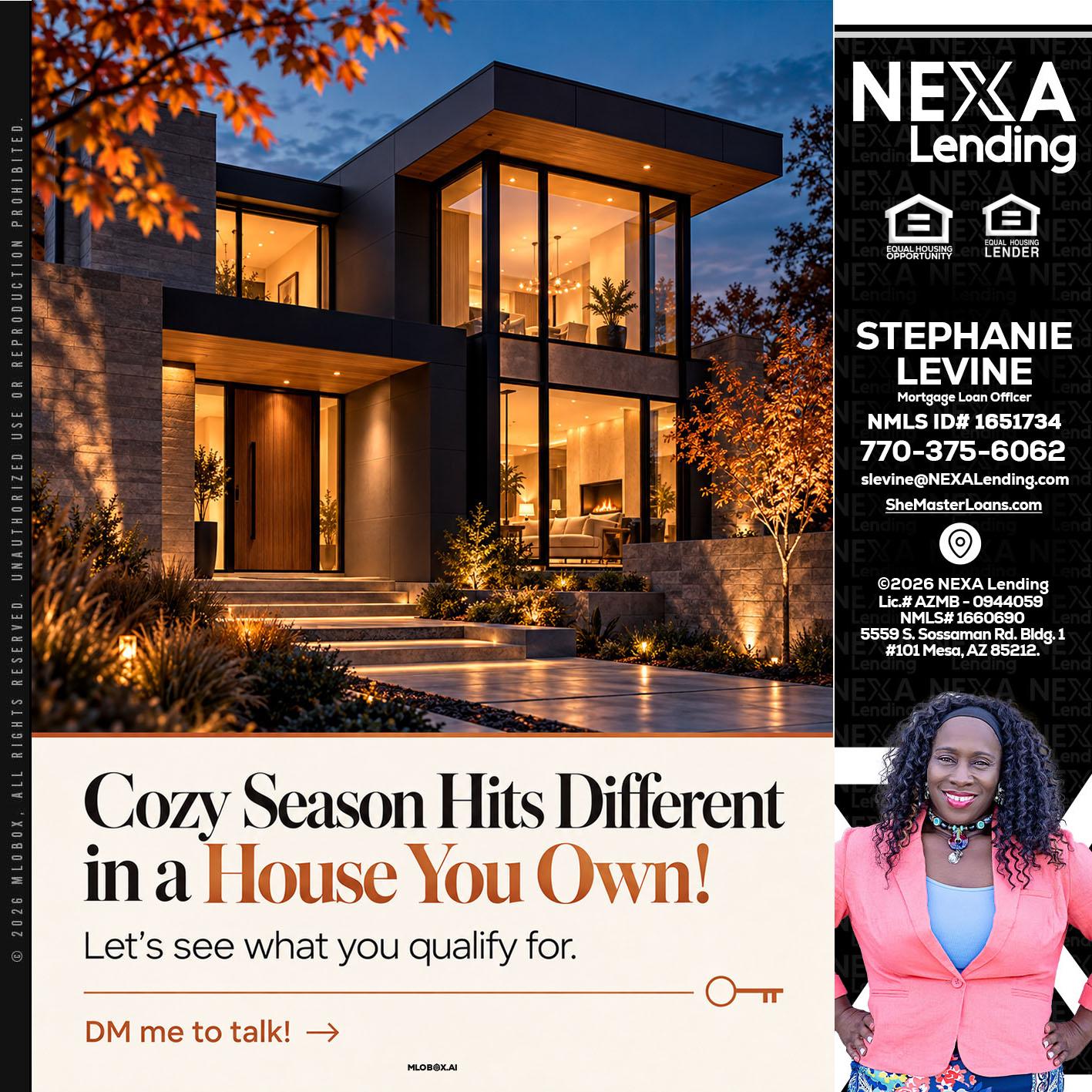 COZY SEASON - Stephanie Levine -Mortgage Loan Officer